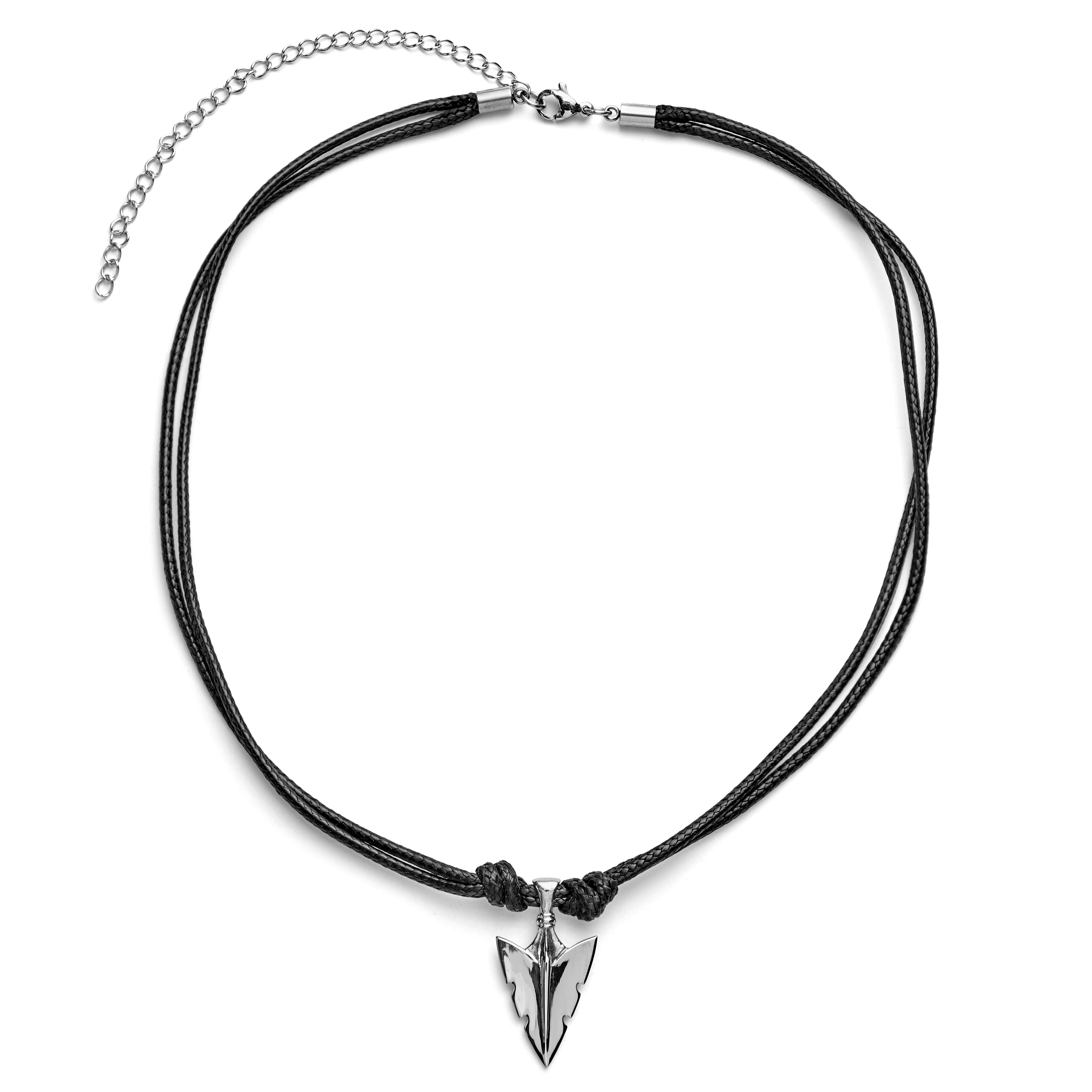 Lenard hopeanvärinen nuolenkärki kaulakoru - 4