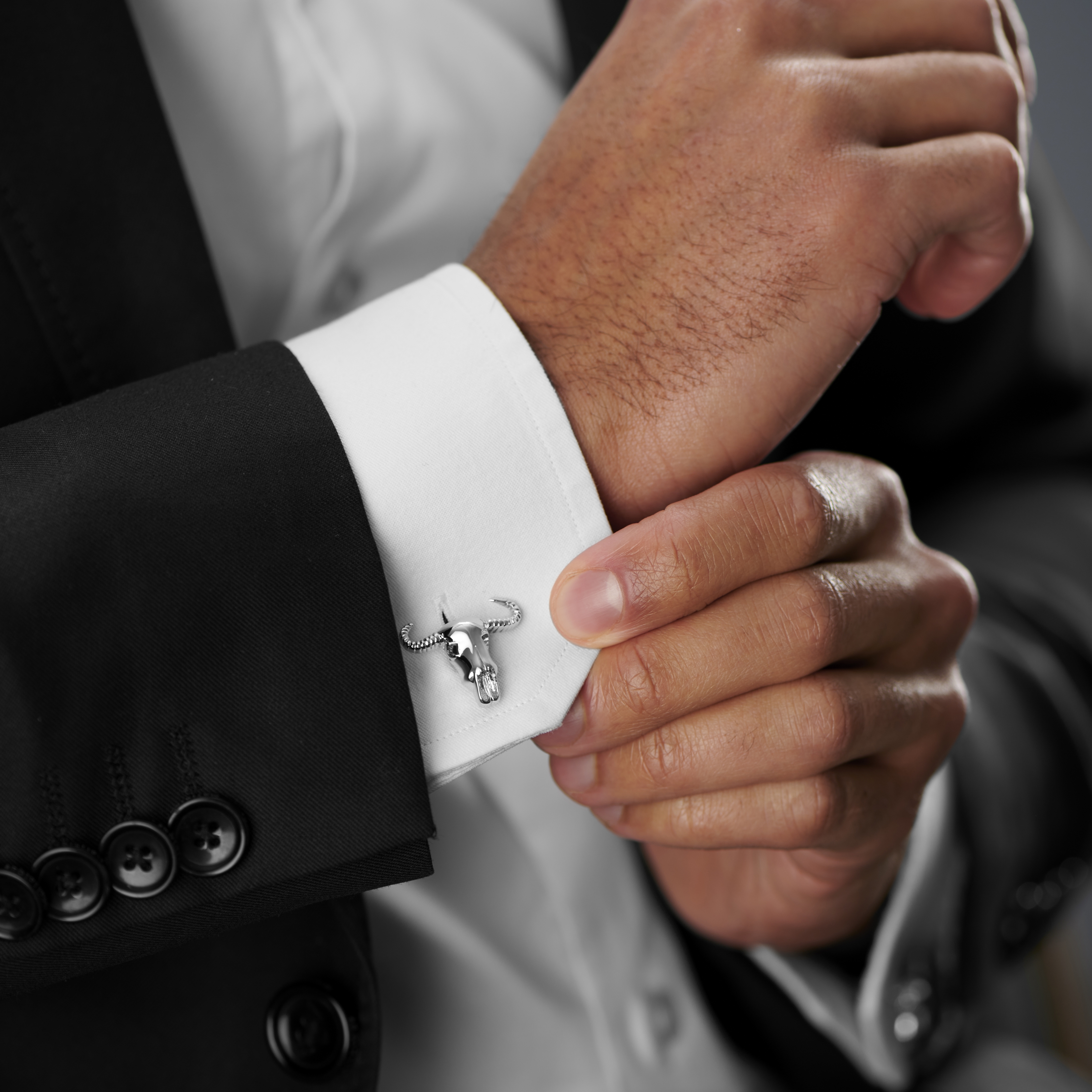 Manžetové knoflíčky s hlavou býka - 3
