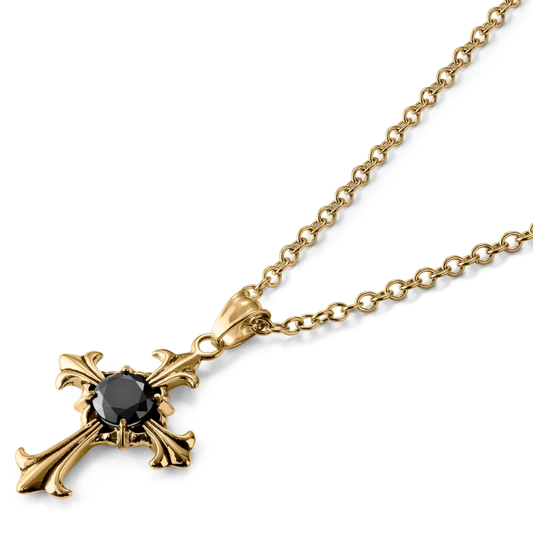 Collana con croce gotica color oro | Disponibile! | Lucleon Collana con croce gotica color oro | Disponibile! | Lucleon