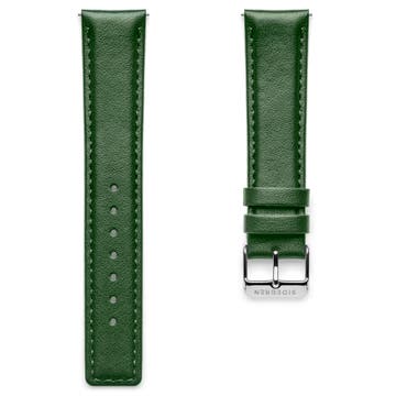 Solis | Bracelet de montre vert en cuir végan