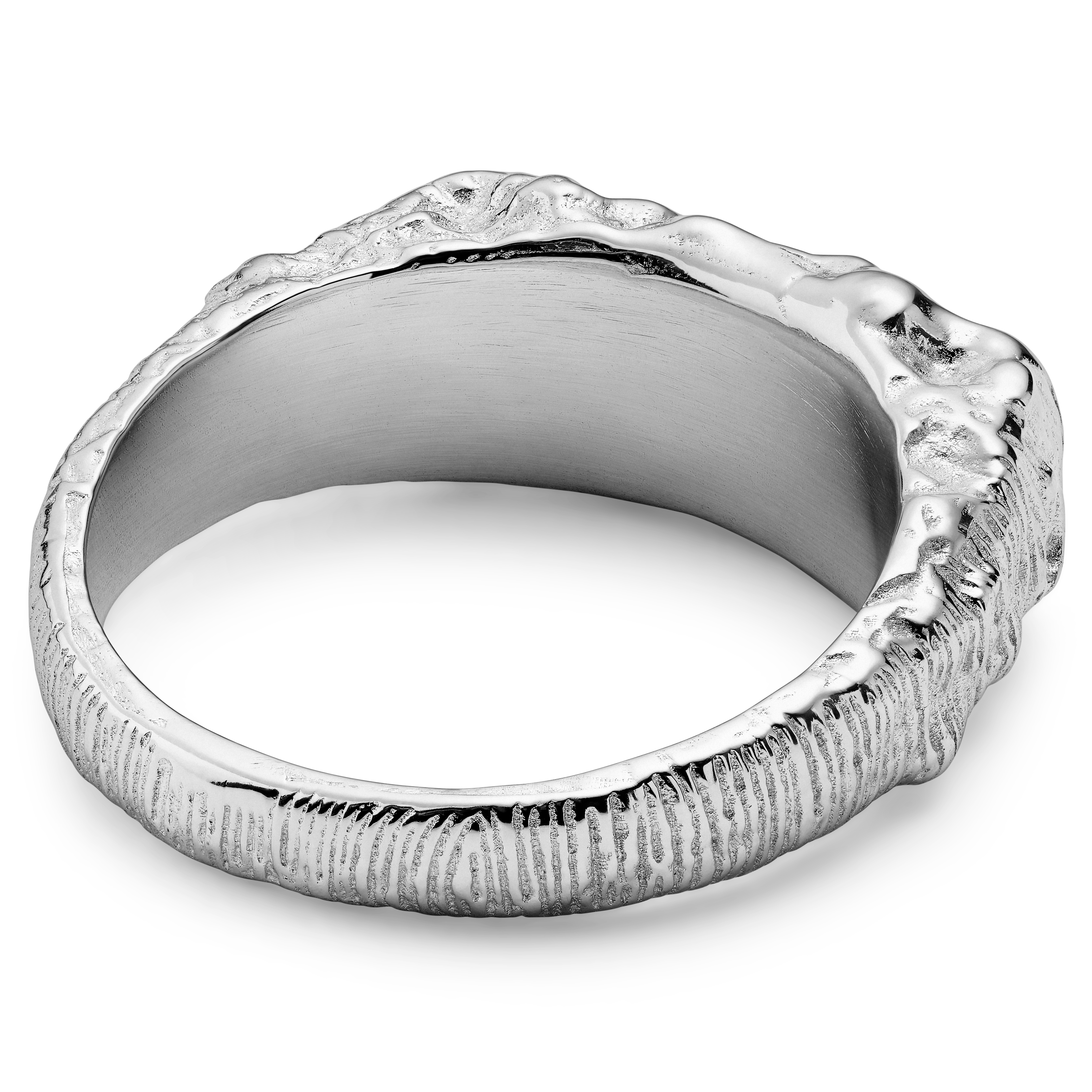 Rustic | 925 sterlingsølv rustikk signetring - 2