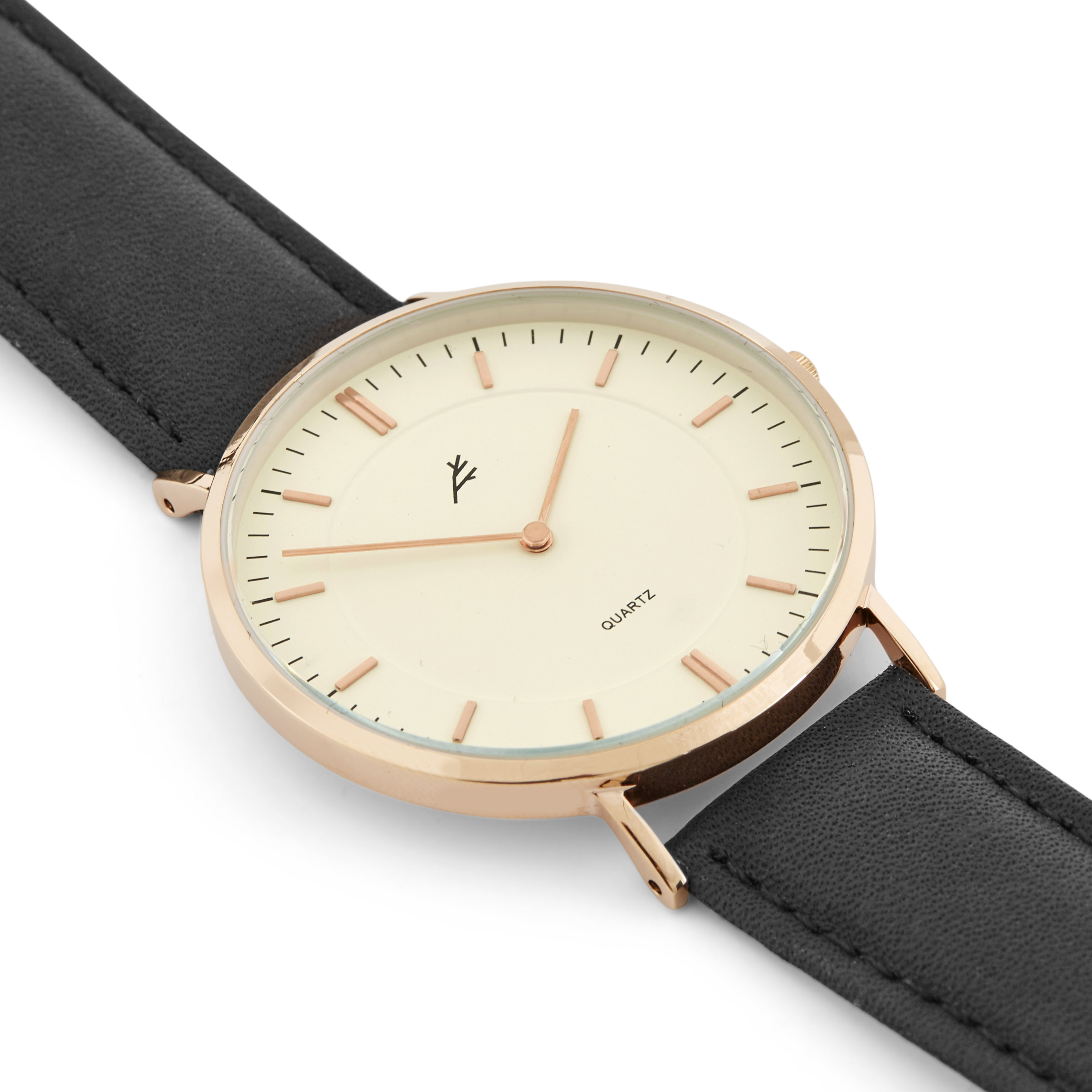 Rosegold & Black Nivil Watch - 2