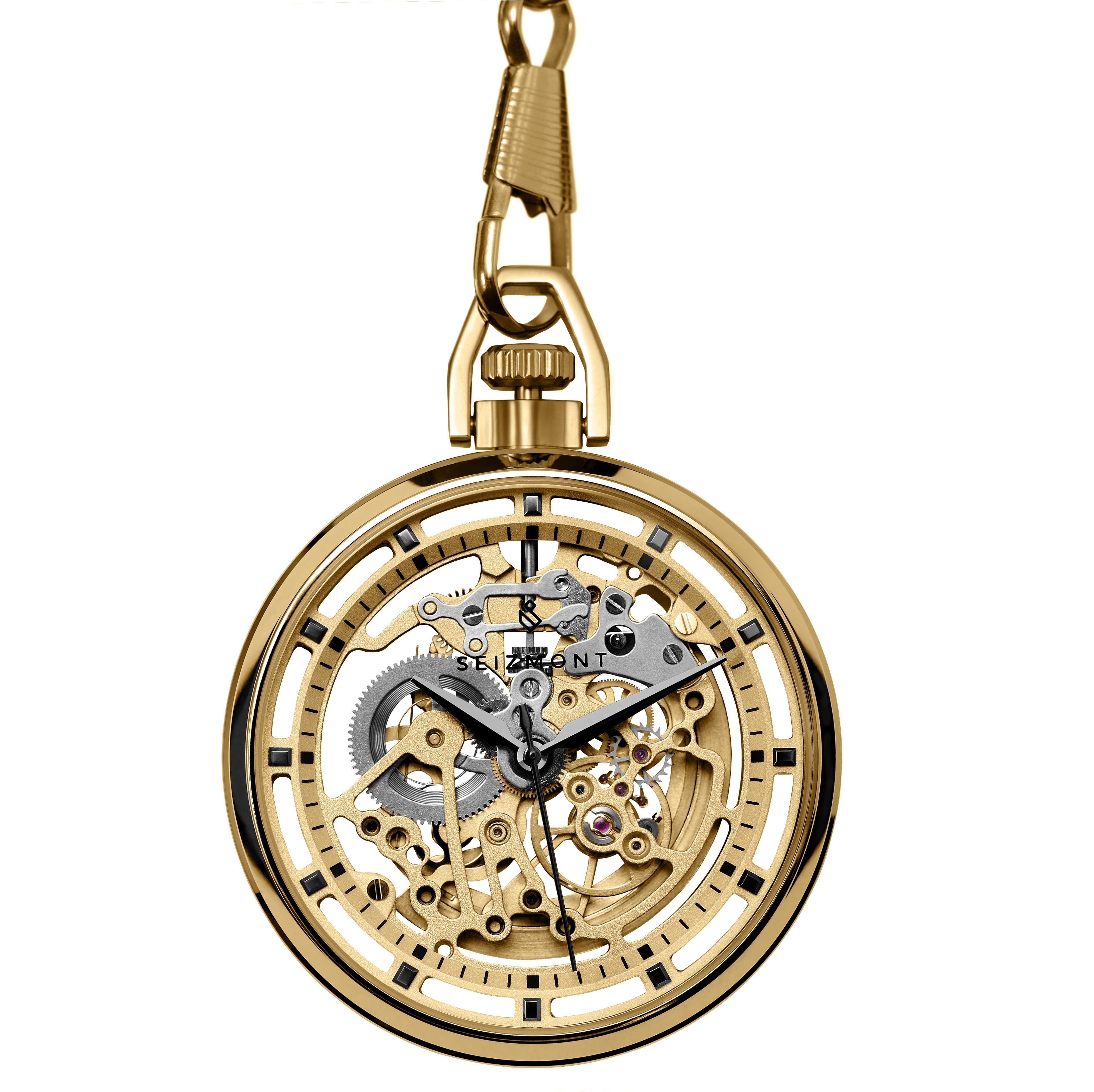 Agito | Gold-Tone Pocket Watch With Gold-Tone Movement