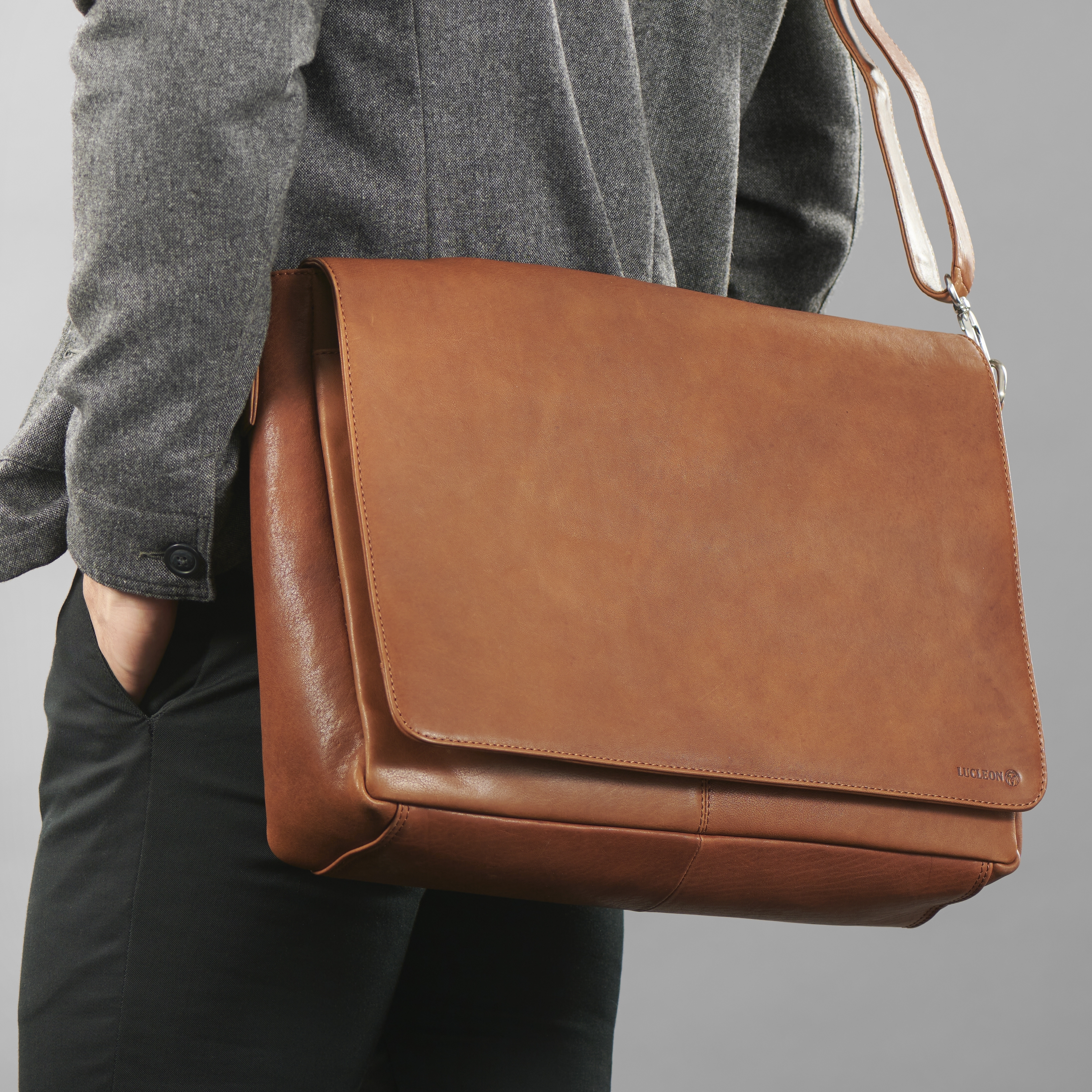 Sac à bandoulière en cuir beige Cambodia - 3