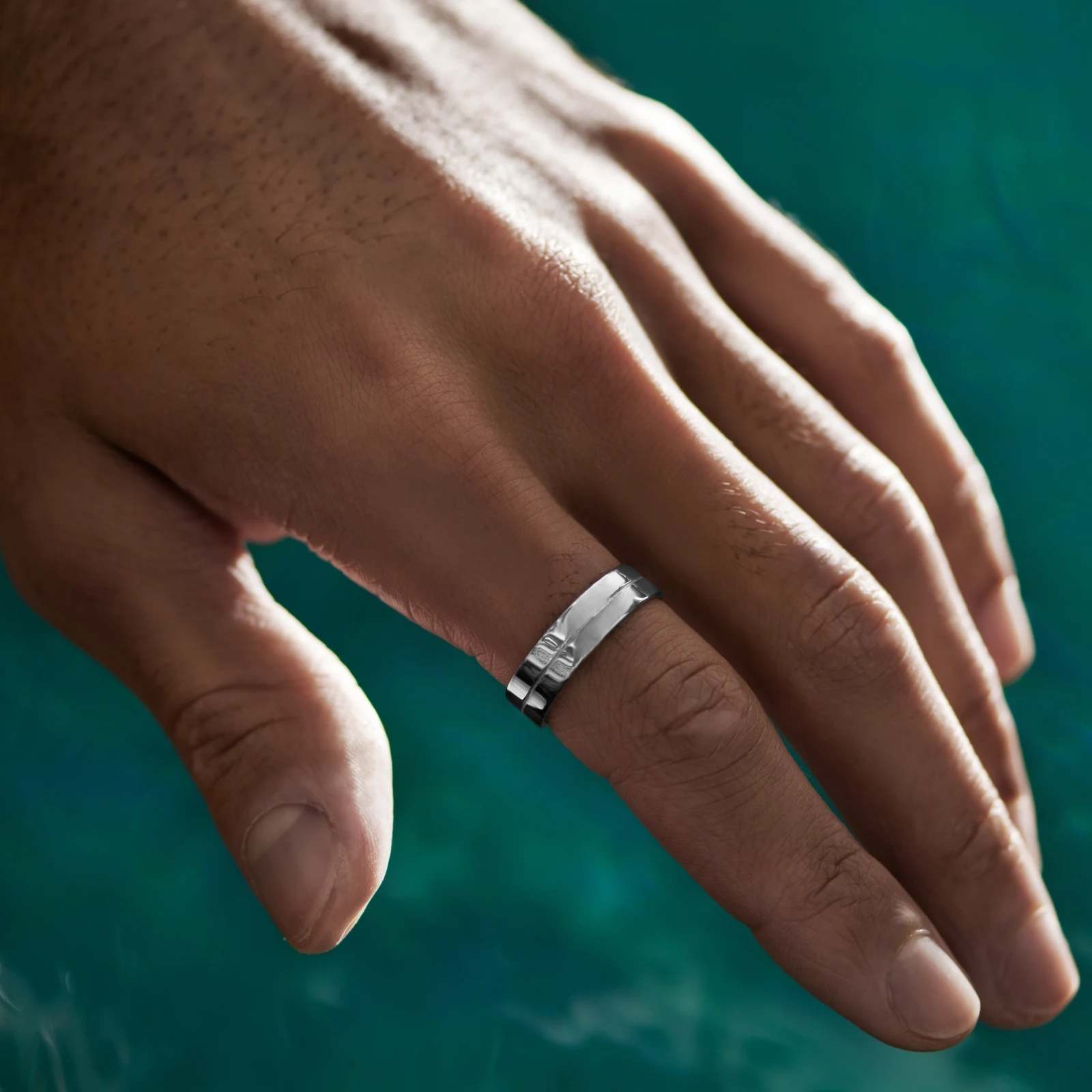 Adrian | Grooved 925 Sterling Silver Ring - 2