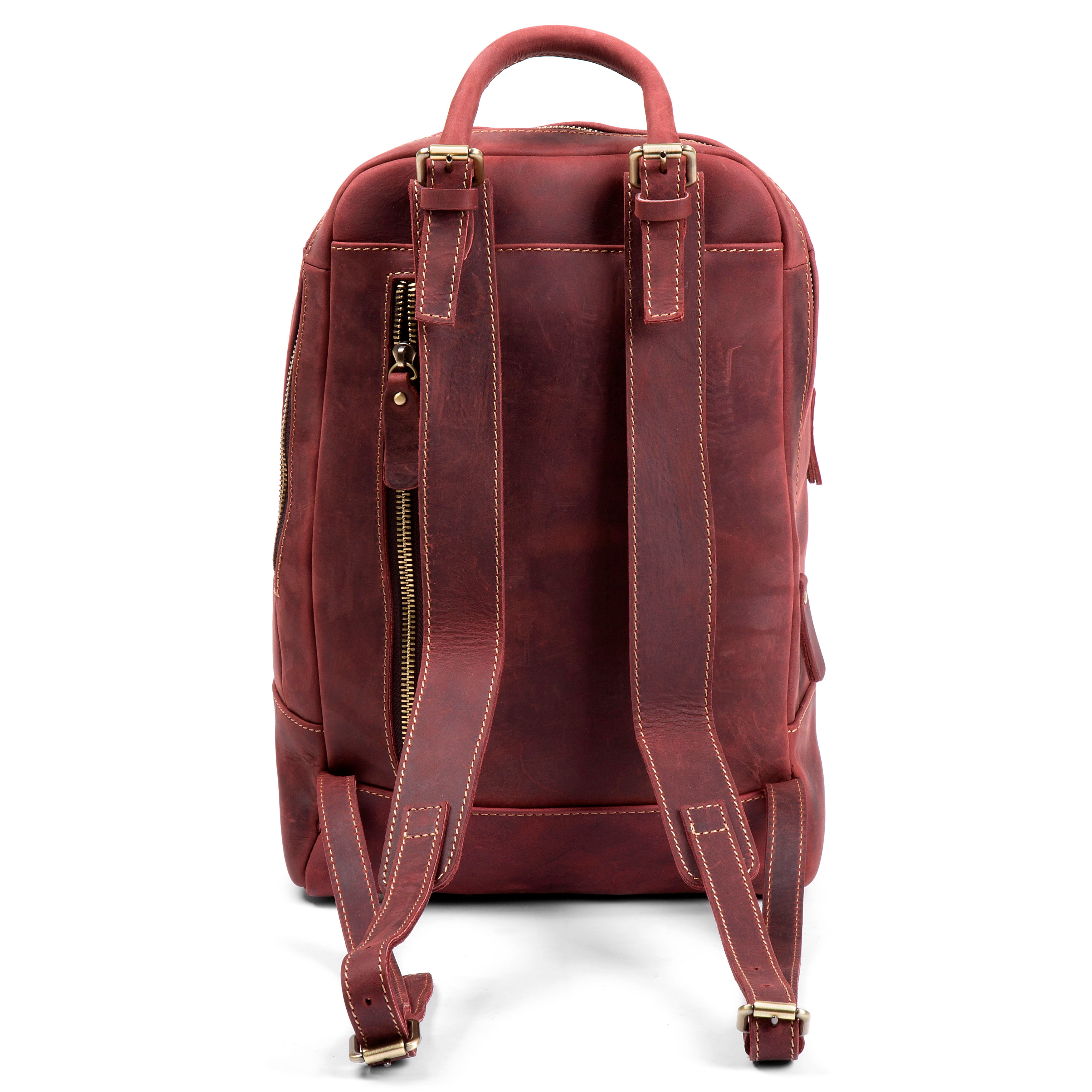 Tankleurige Delton Lederen Rugzak - 2