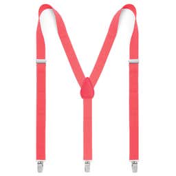 Bubblegum Pink Slim Clip-On Suspenders  - 1 - primary thumbnail small_image gallery