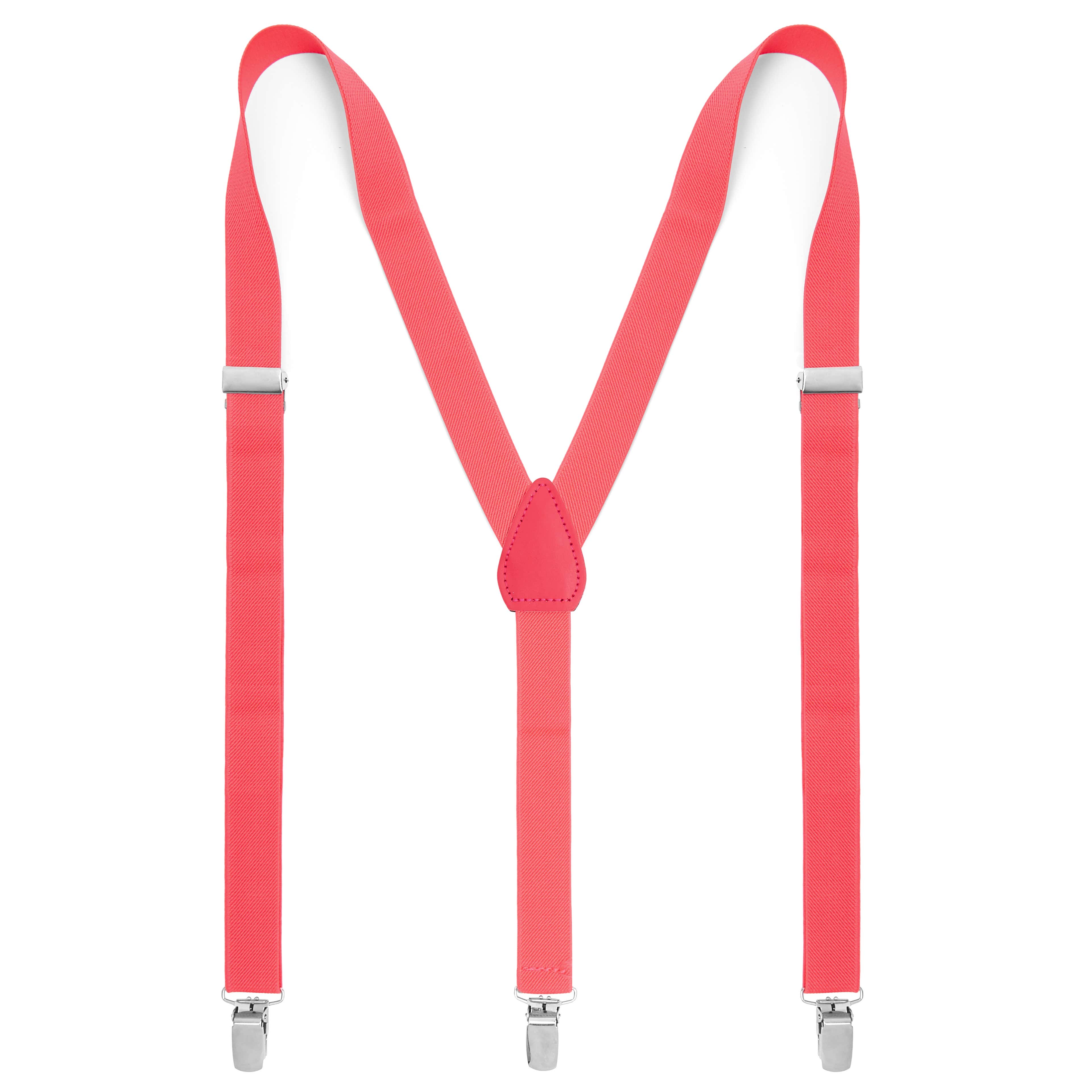 Bubblegum Pink Slim Clip-On Suspenders  - 1 - primary thumbnail small_image gallery