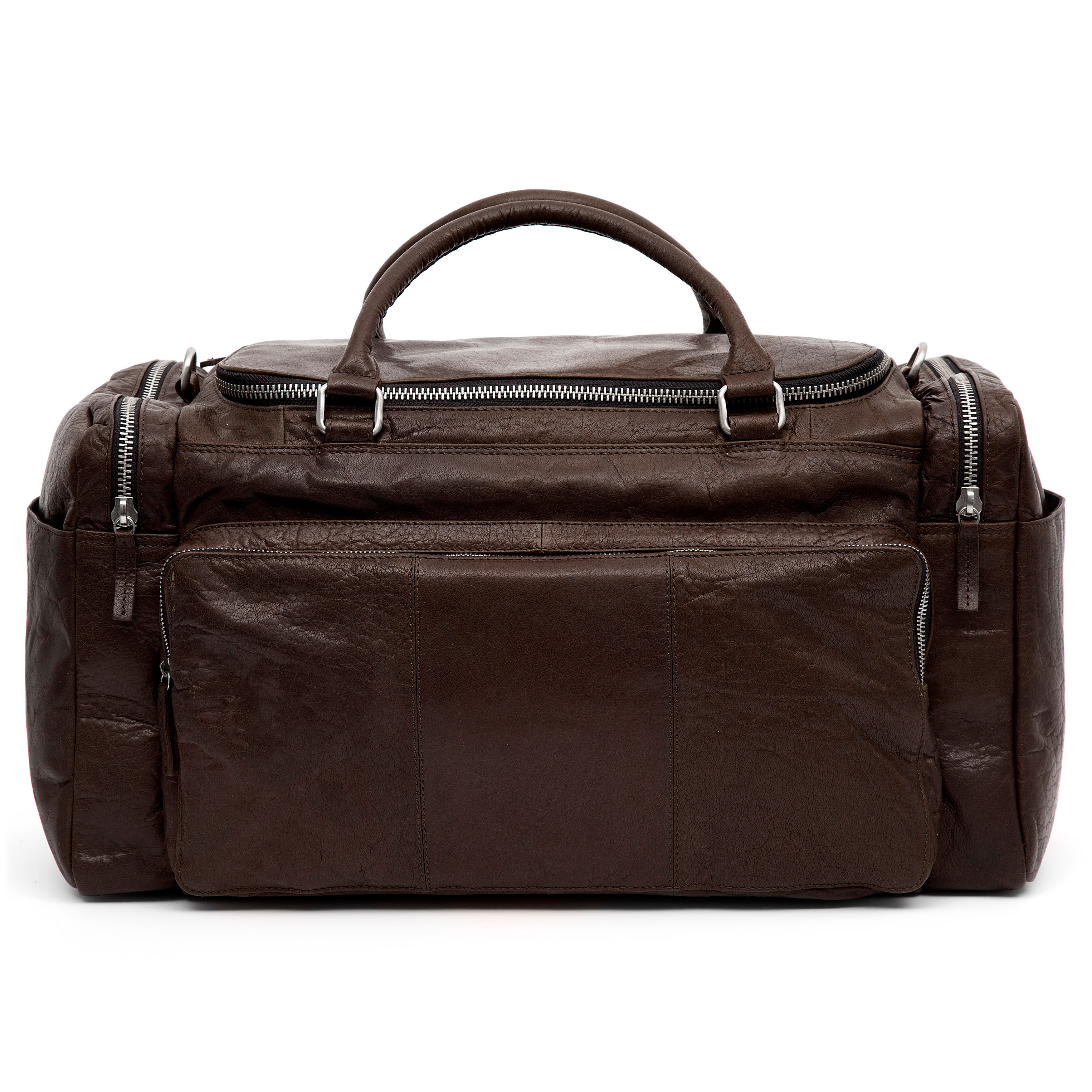 Σκούρα Καφέ Δερμάτινη Ταξιδιωτική Τσάντα Montreal - 2