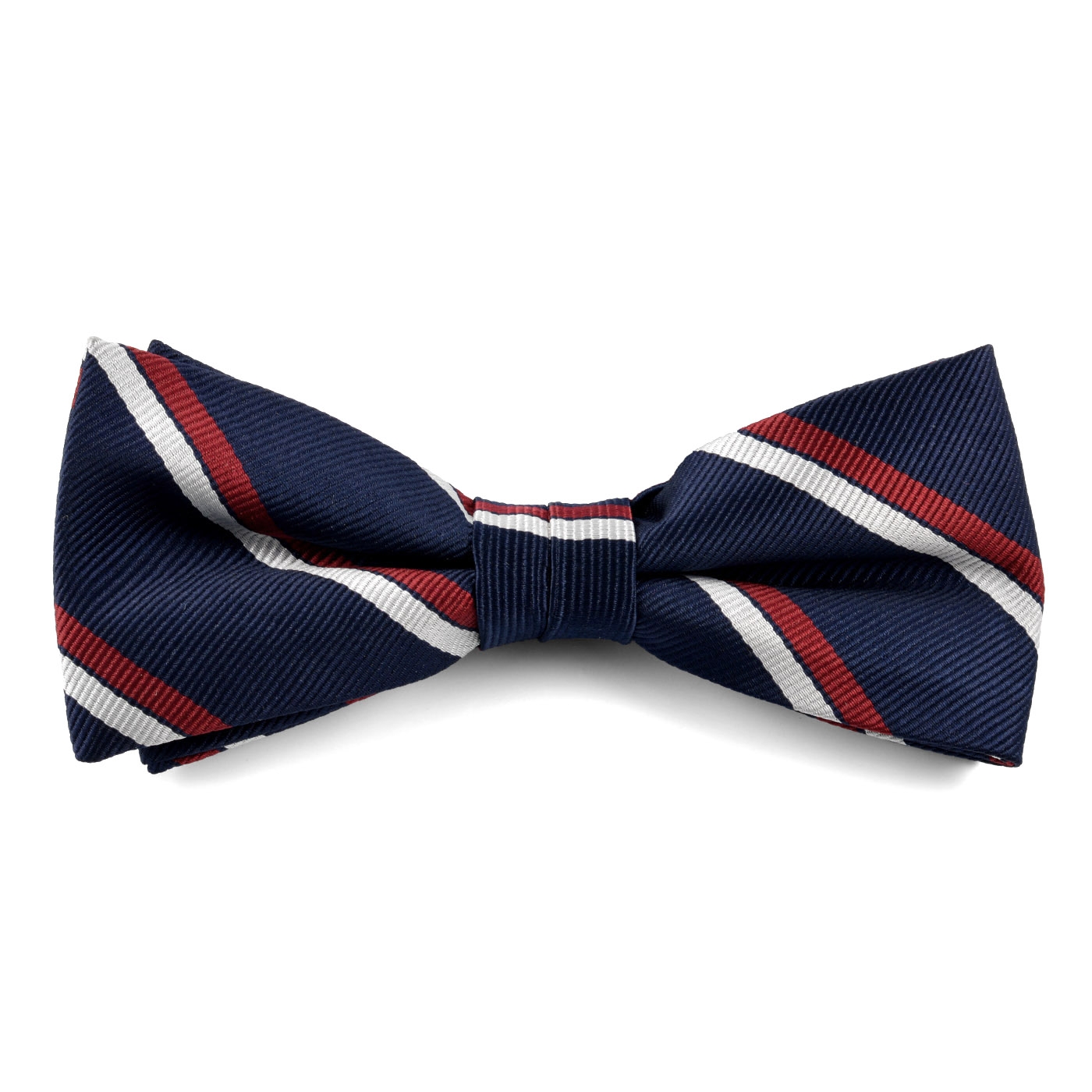 Navy Hvit/Rød Stripet Sløyfe - 1