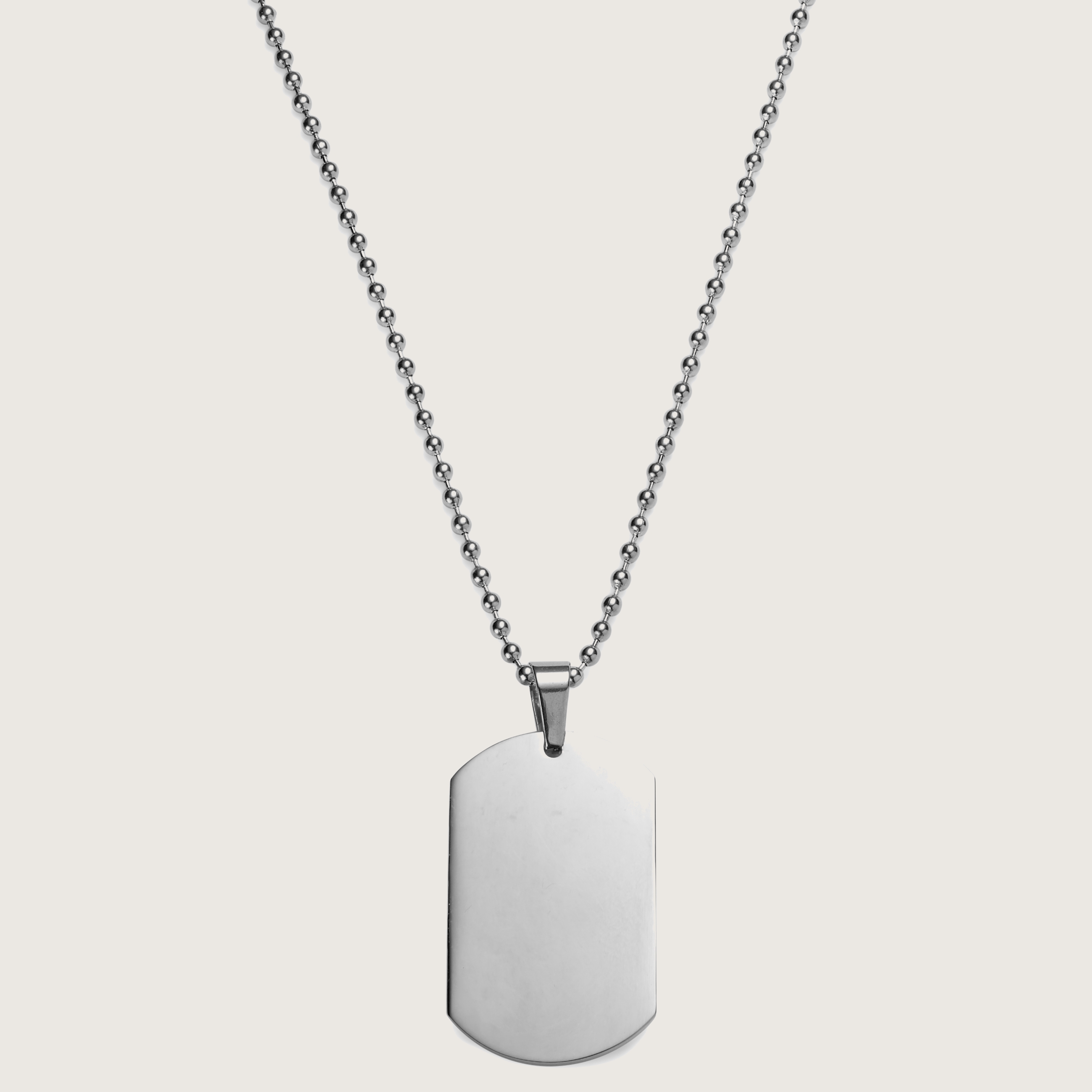 trendtvision Dog Tag Chain 新品未使用 Silver-Tone Stainless Steel Dog Tag Ball Chain Necklace | In stock
