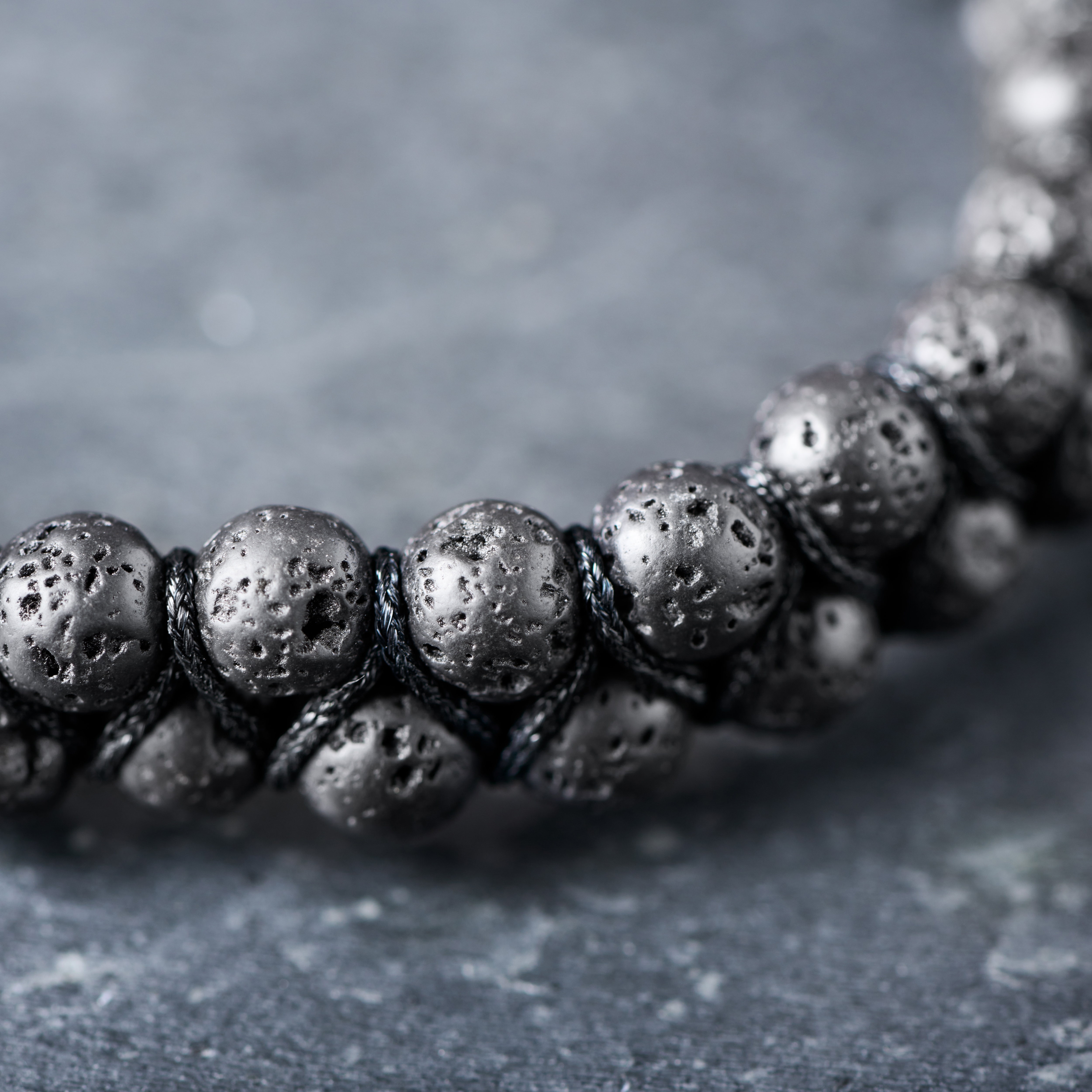 Sanatio Dubbelradigt Armband Lavastenar - 5