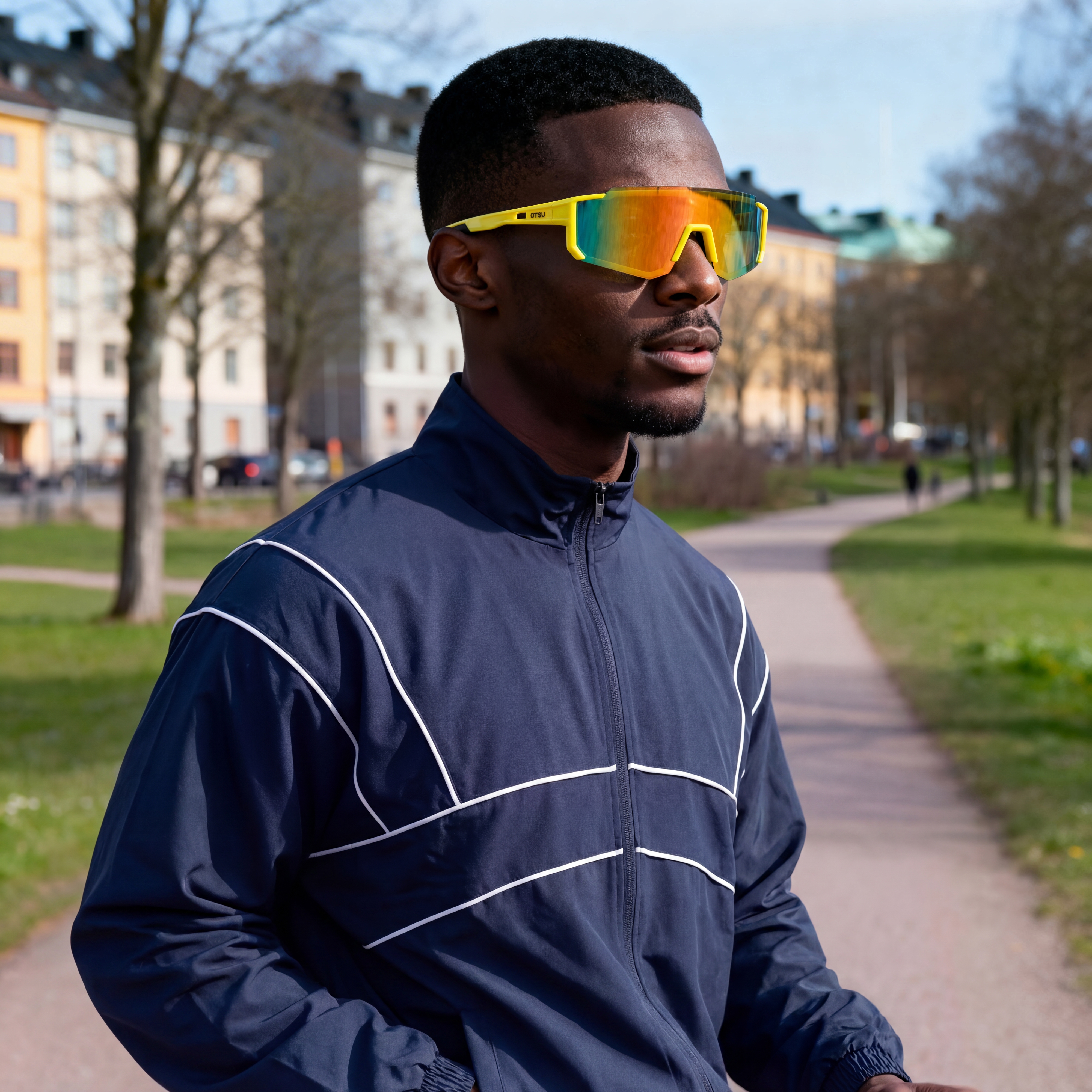 Momentum | Gule og blå omsluttende sportsbriller - 3