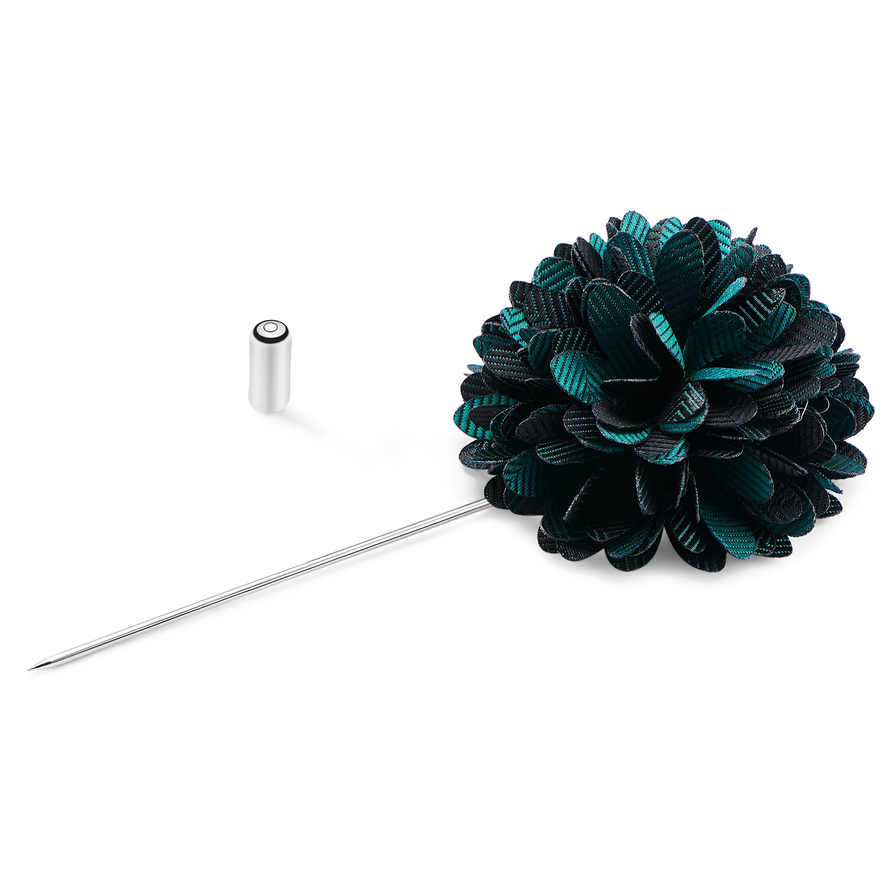 Magnolia | Broche Fleur vert émeraude - 2