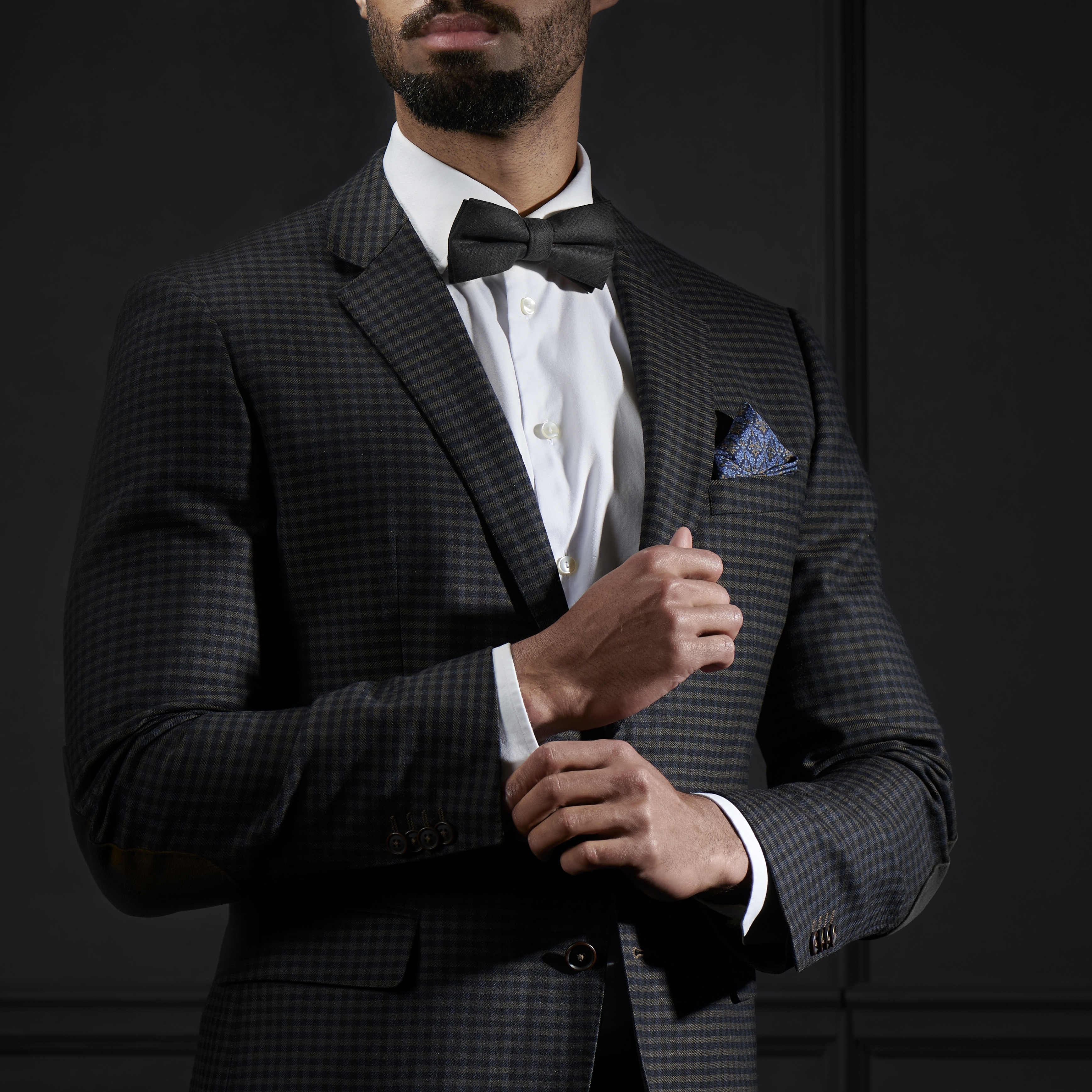 Zwarte Vlinderdas met Patroon - 4