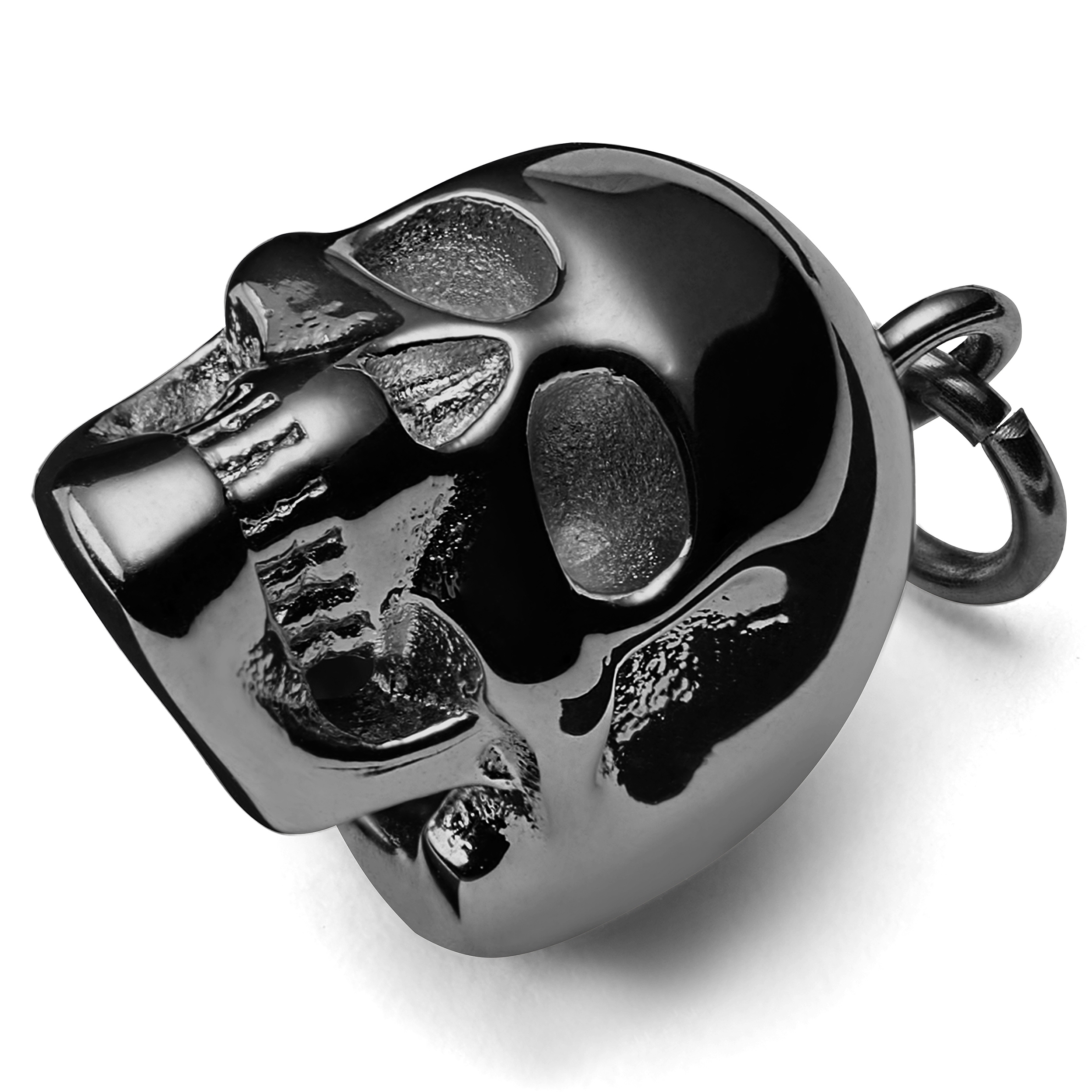 Stahl Totenkopf Charm Schwarz - 2