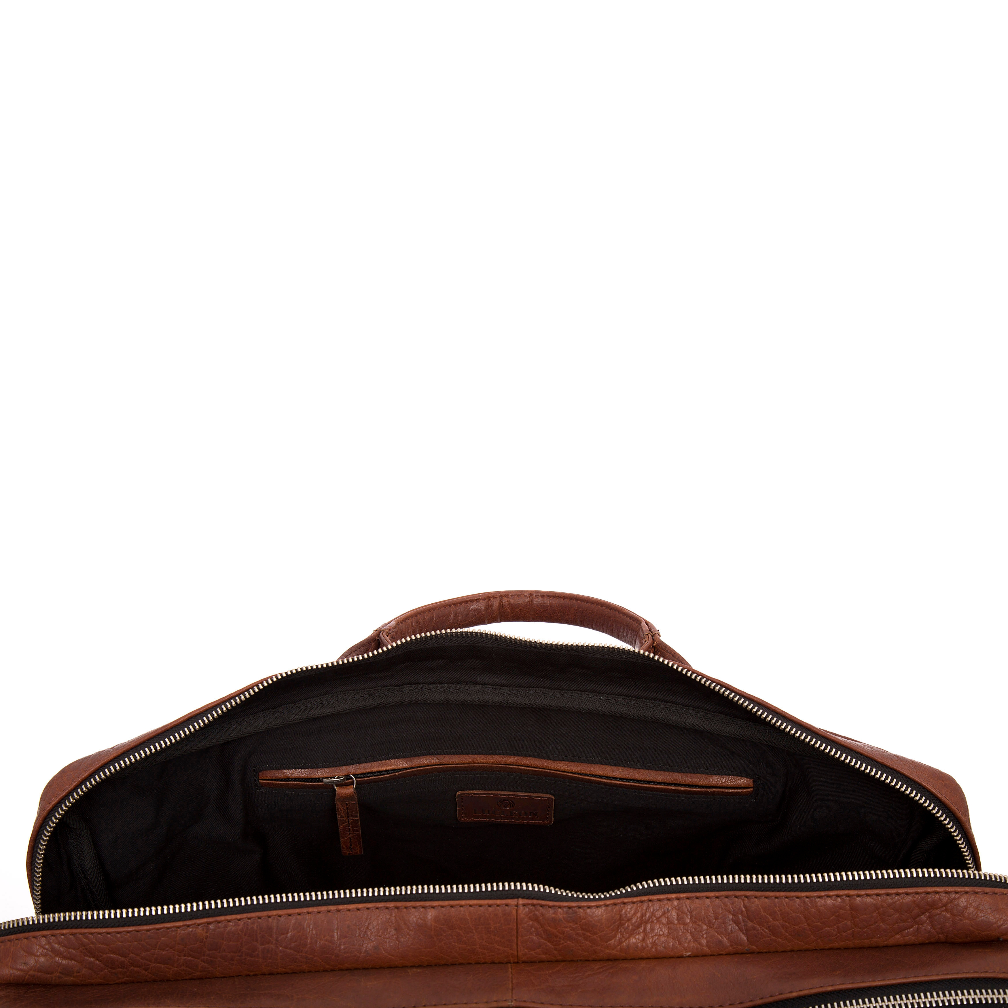 Montreal | XL Tan Leather Laptop Bag - for Men - Lucleon