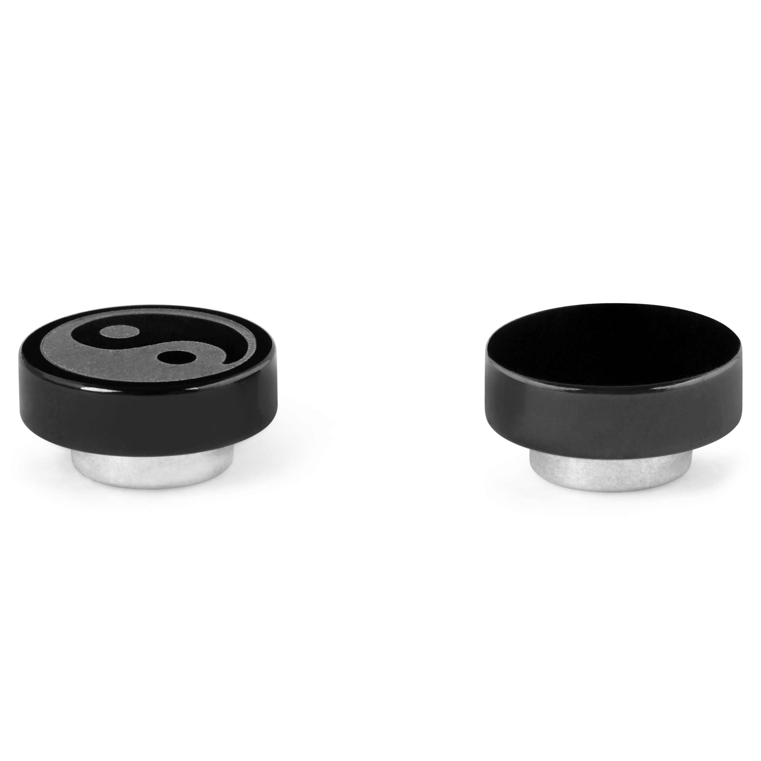 Black Steel Yin & Yang Magnetic Earring - 2