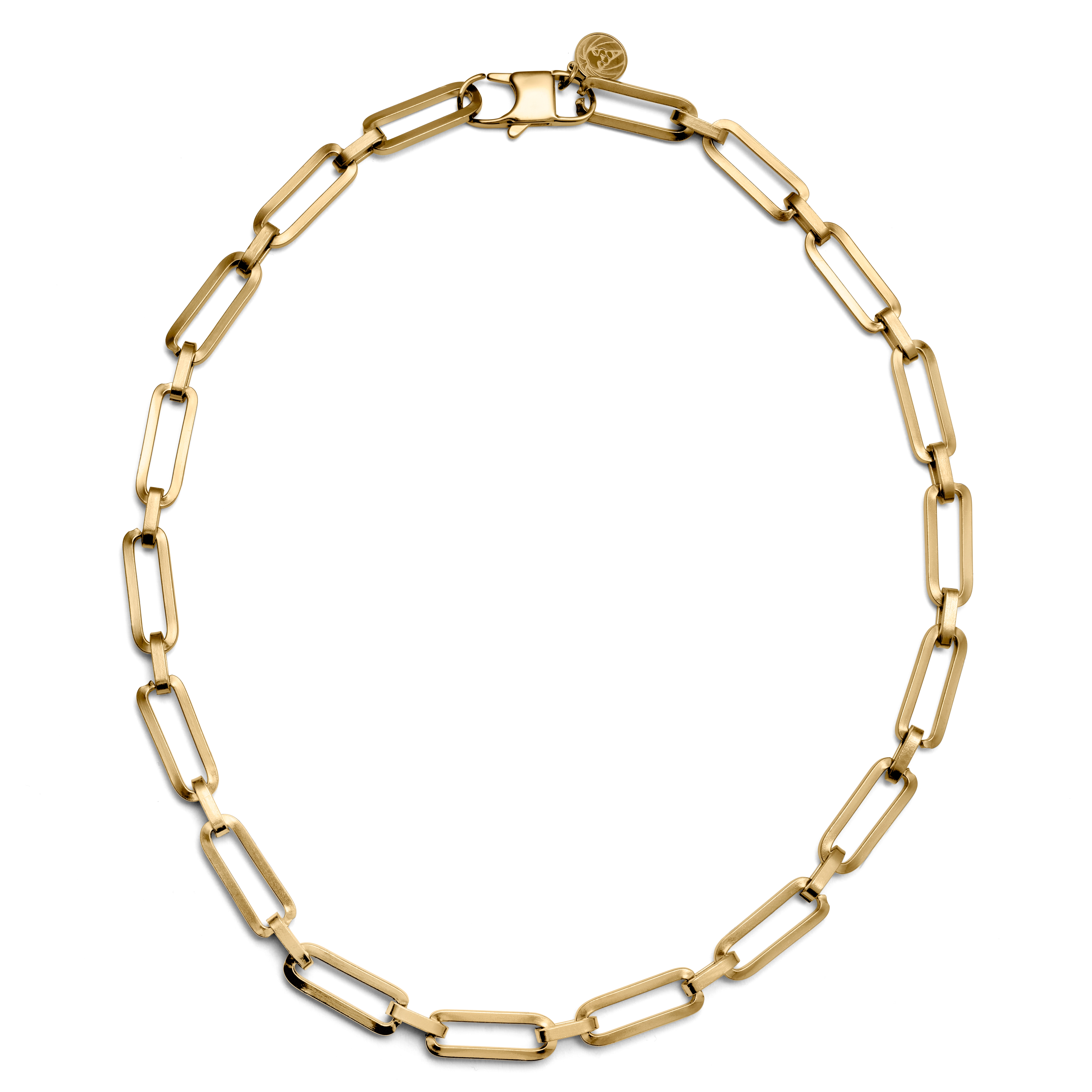 Amager, 8 mm Gold-Tone Lock Cable Chain Necklace