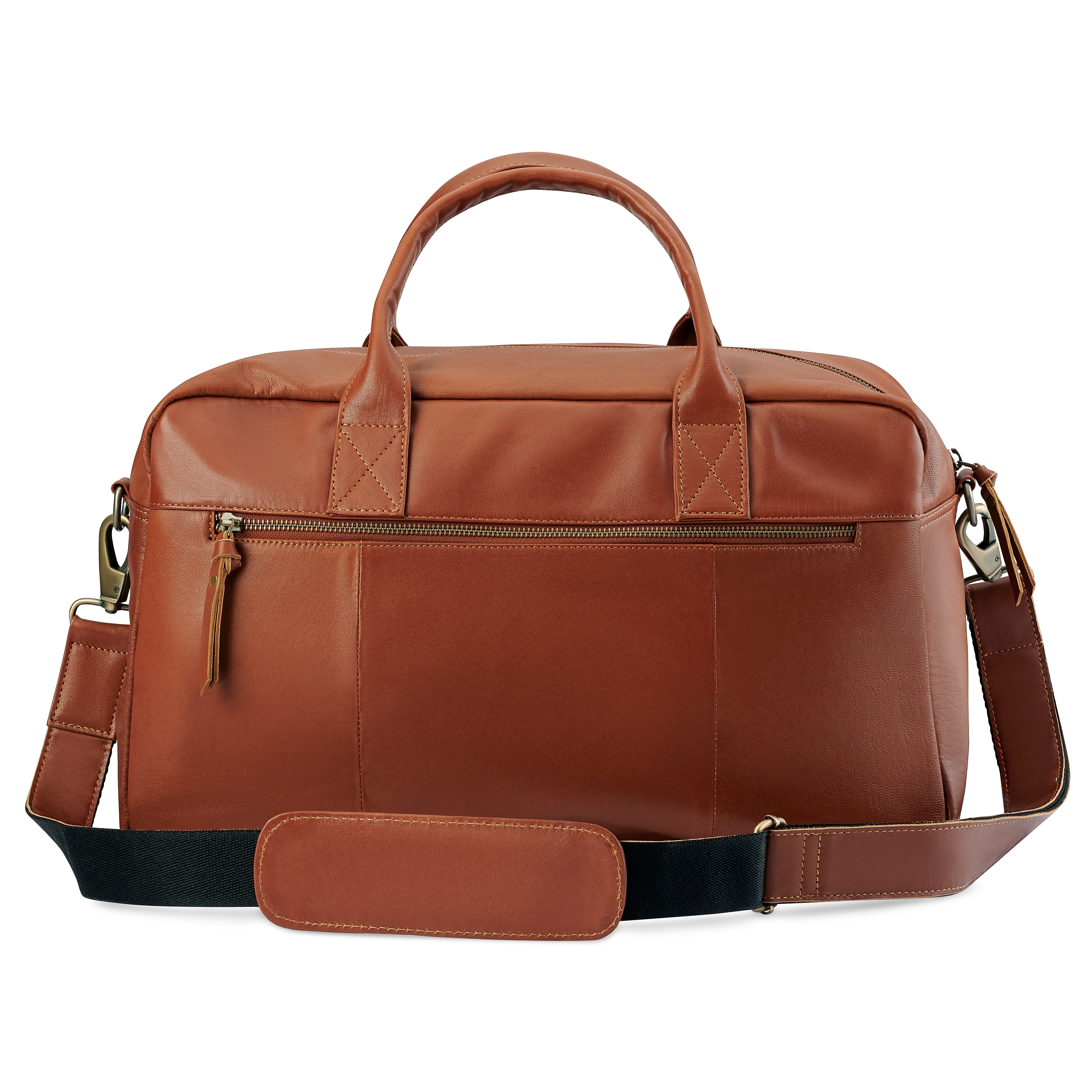 Fidei | Slim Mocha Full Grain Goat Leather Weekend Bag - 6