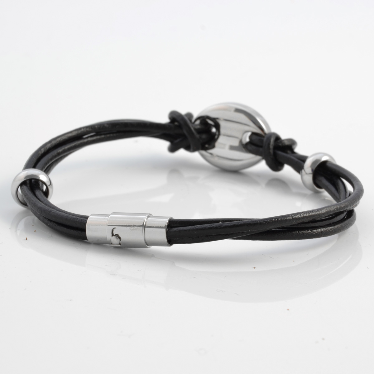 Sort Moderne Læderarmbånd - 2