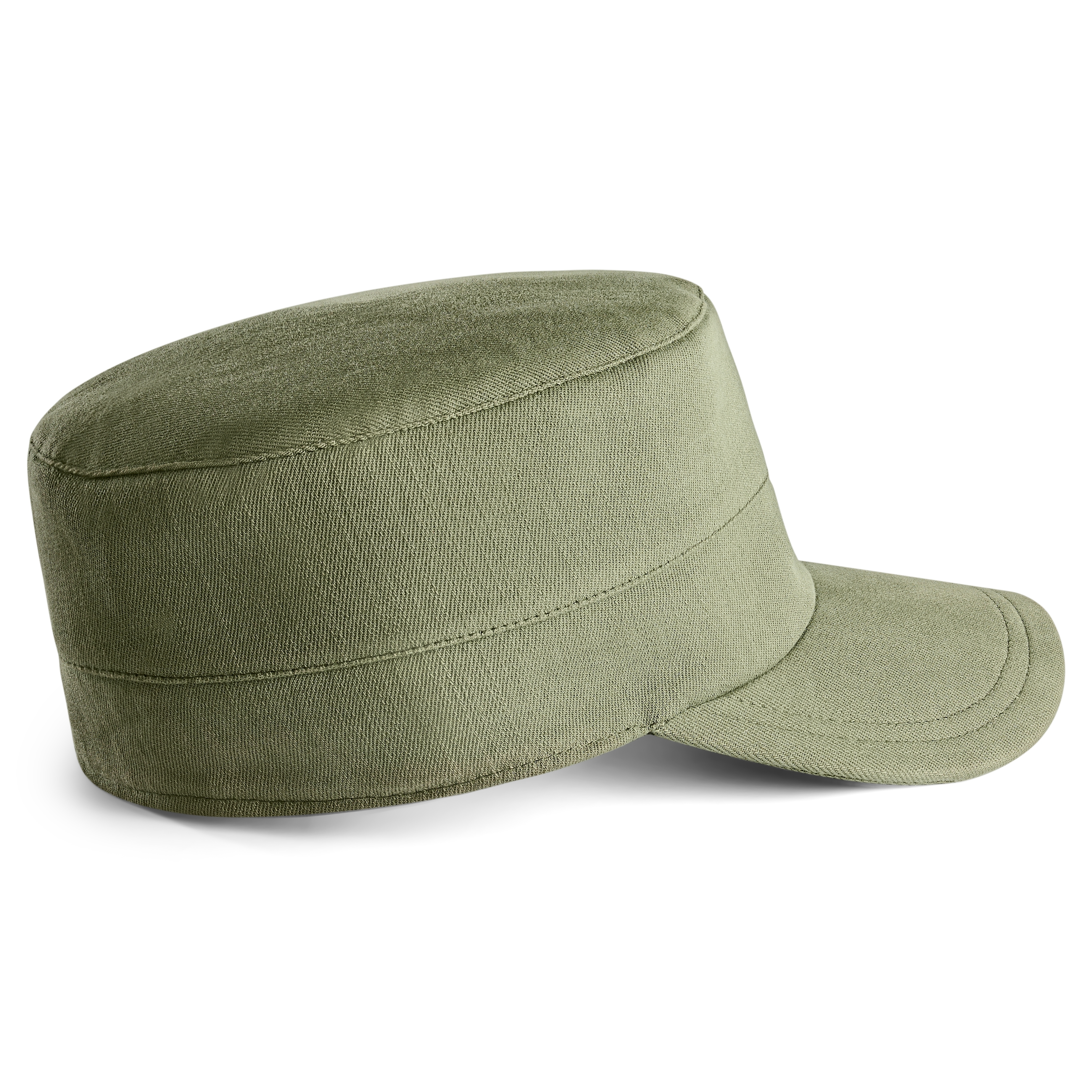 Lacuna | Army Green Denim Cadet Cap - 4