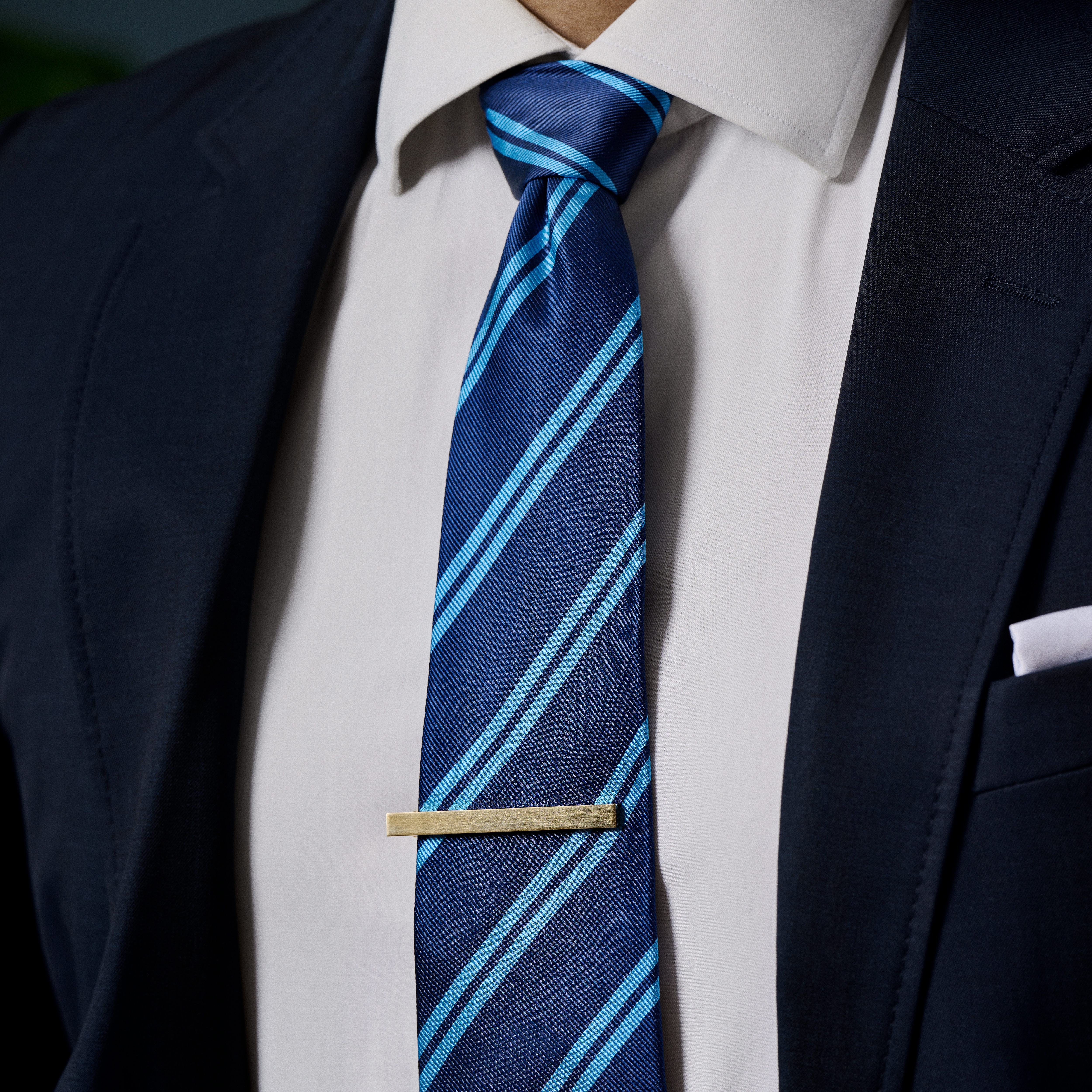 Pasador de corbata dorado mate de 5.5 cm - 3