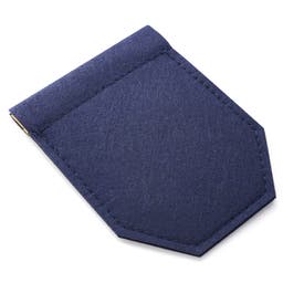 Soporte para pañuelos de bolsillo de fieltro azul marino