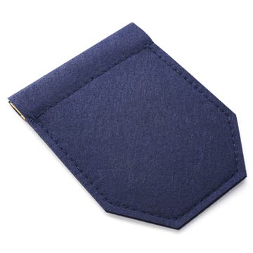 Porta fazzoletto da taschino in feltro blu navy