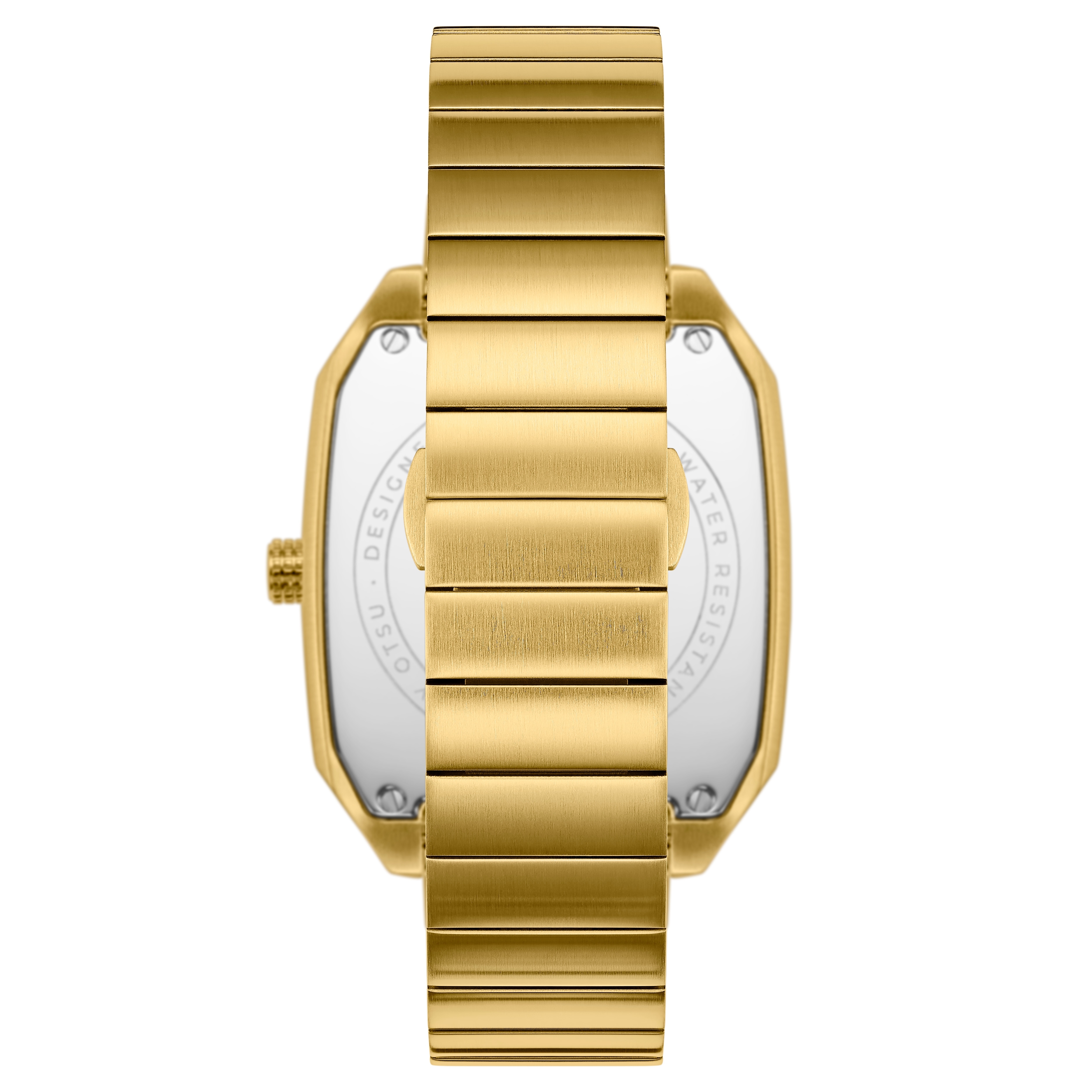 Hoc | Guldfärgad Klocka i Rostfritt Stål med Halv Urtavla - 5