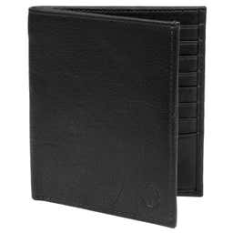 Czarny skórzany portfel z 13 przegródkami RFID Montreal