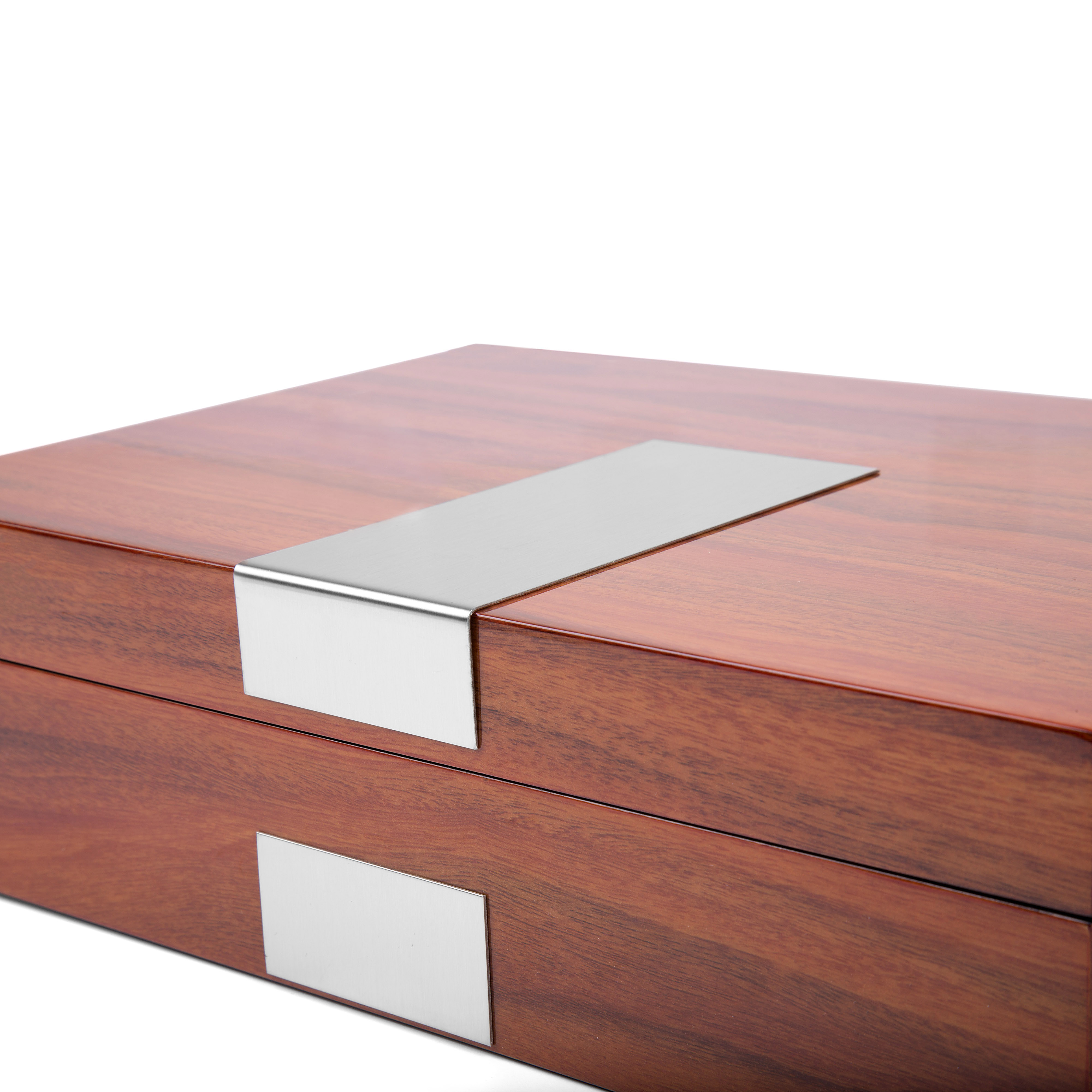 Caja clásica de cerezo y metal para 8 relojes  - 9