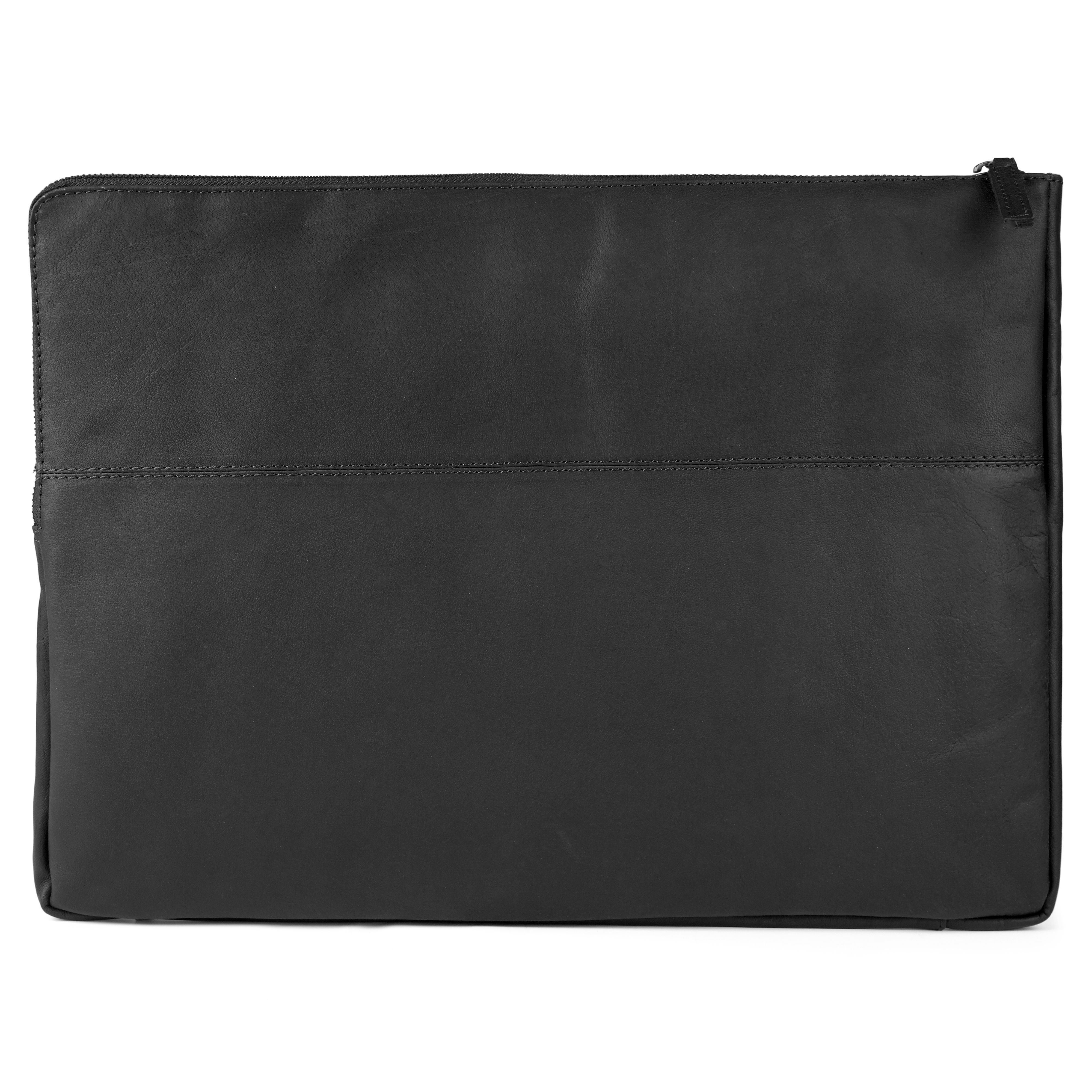 Oxford | Small Black Leather Laptop Sleeve - 2