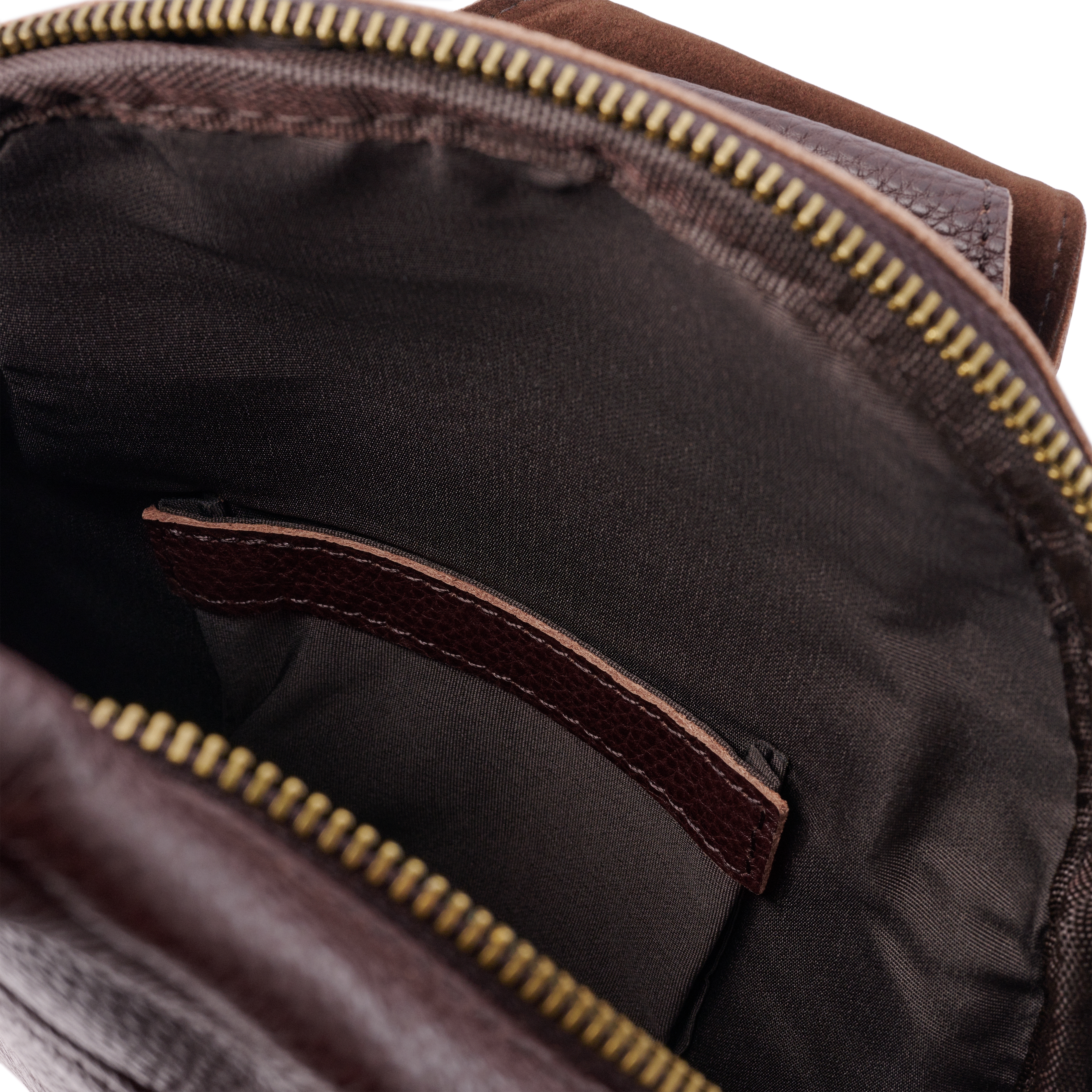 Dark Brown Single Strap Leather Shoulder Bag | In stock