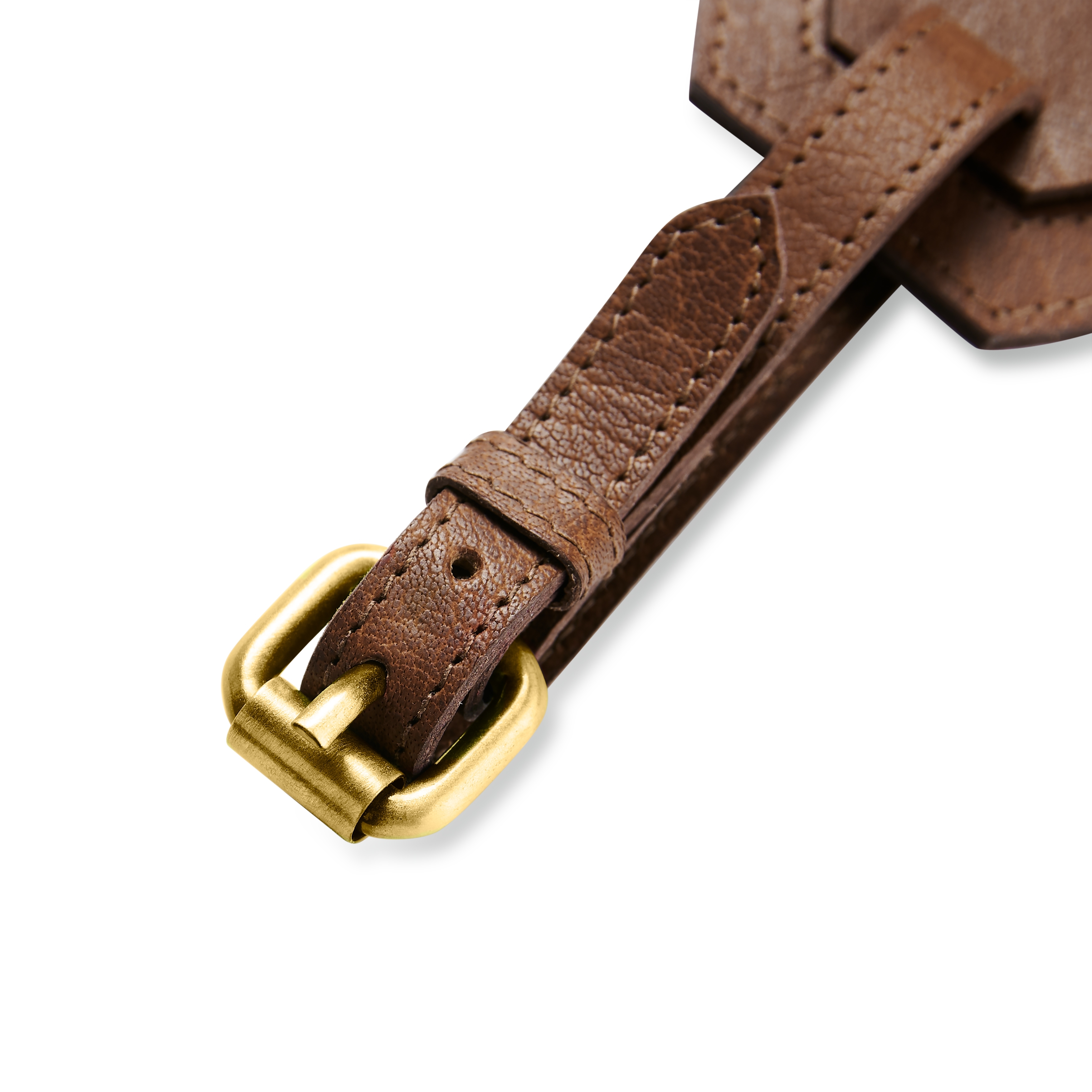Luggage Tag | Dark Brown Full-Grain Buffalo Leather | Rounded - 4