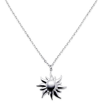 Pearlmania | Collier Solar Burst avec pendentif en acier inoxydable Pearlmania | Collier Solar Burst avec pendentif en acier inoxydable