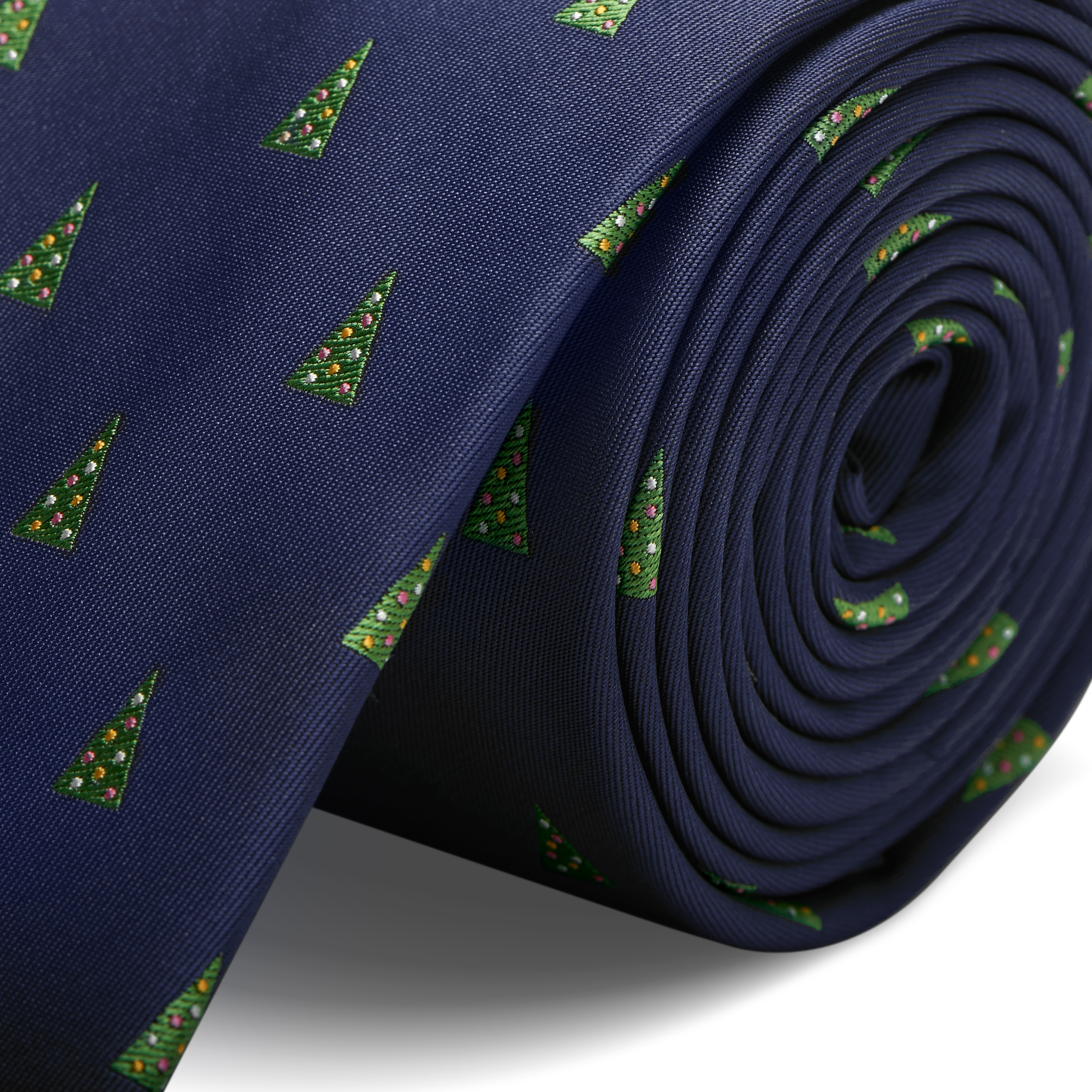 Navy Christmas Tree Tie - 4