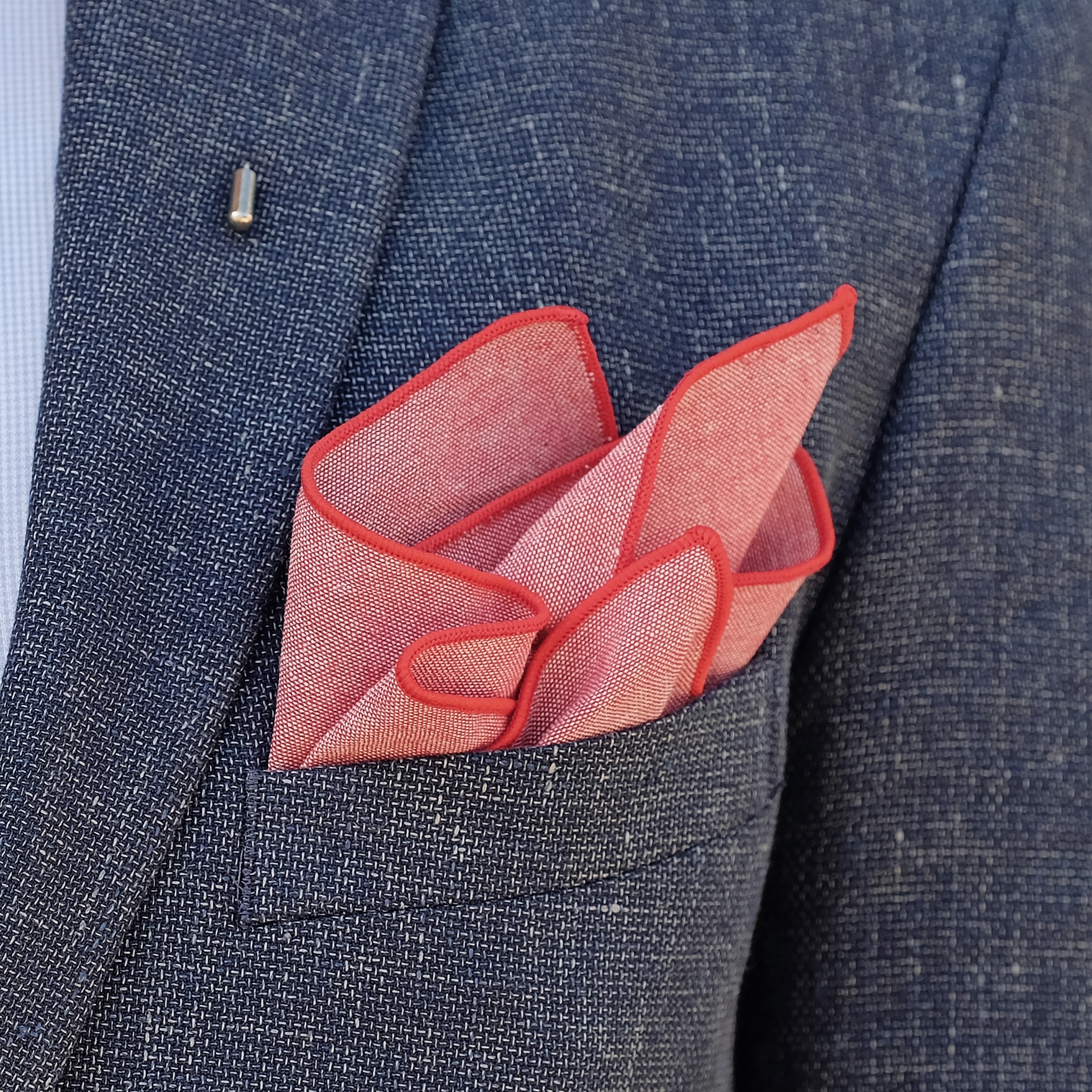 Pink Cotton Pocket Square - 3