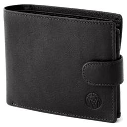 Čierna ergonomická kožená peňaženka California