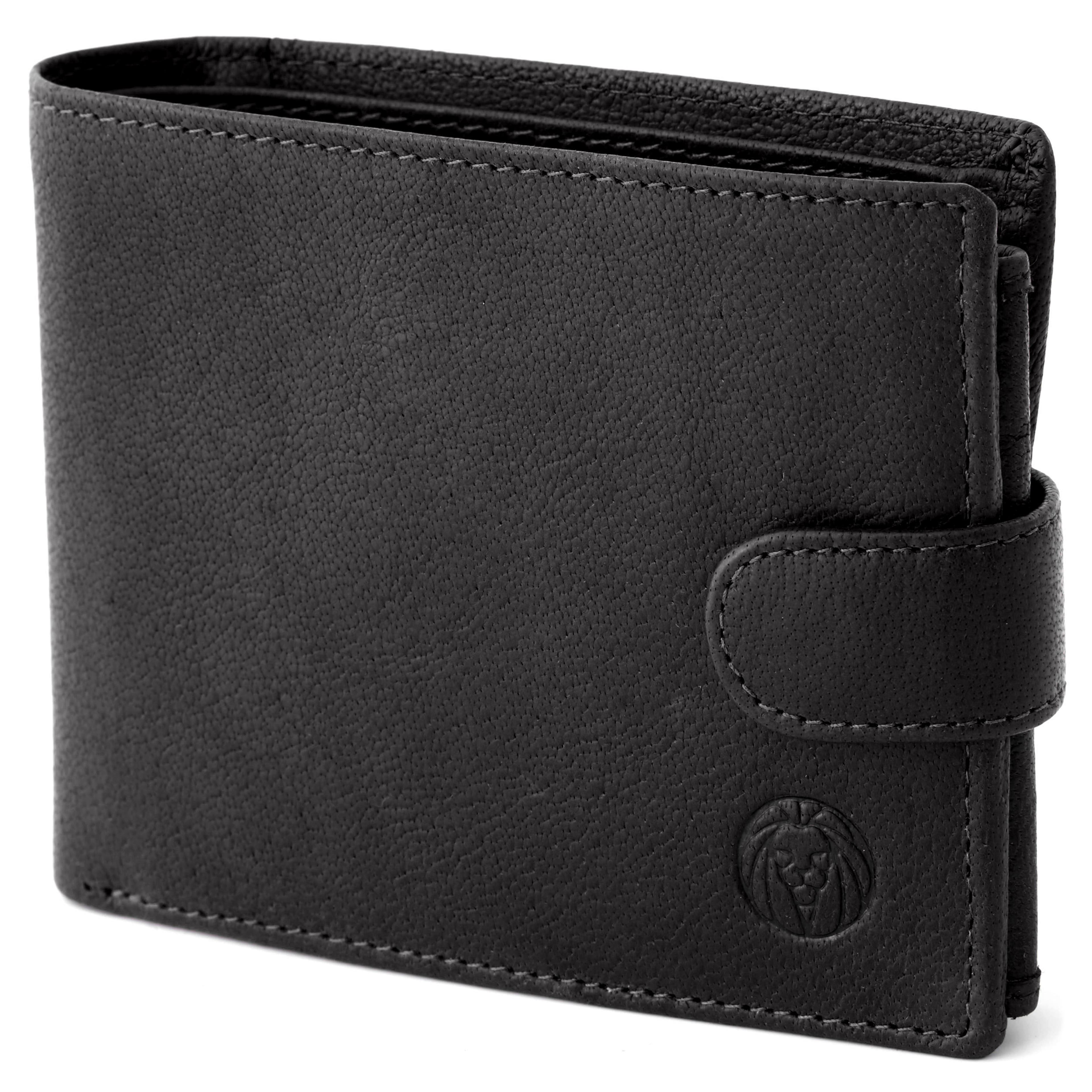 California | Black Ergonomic Leather Wallet