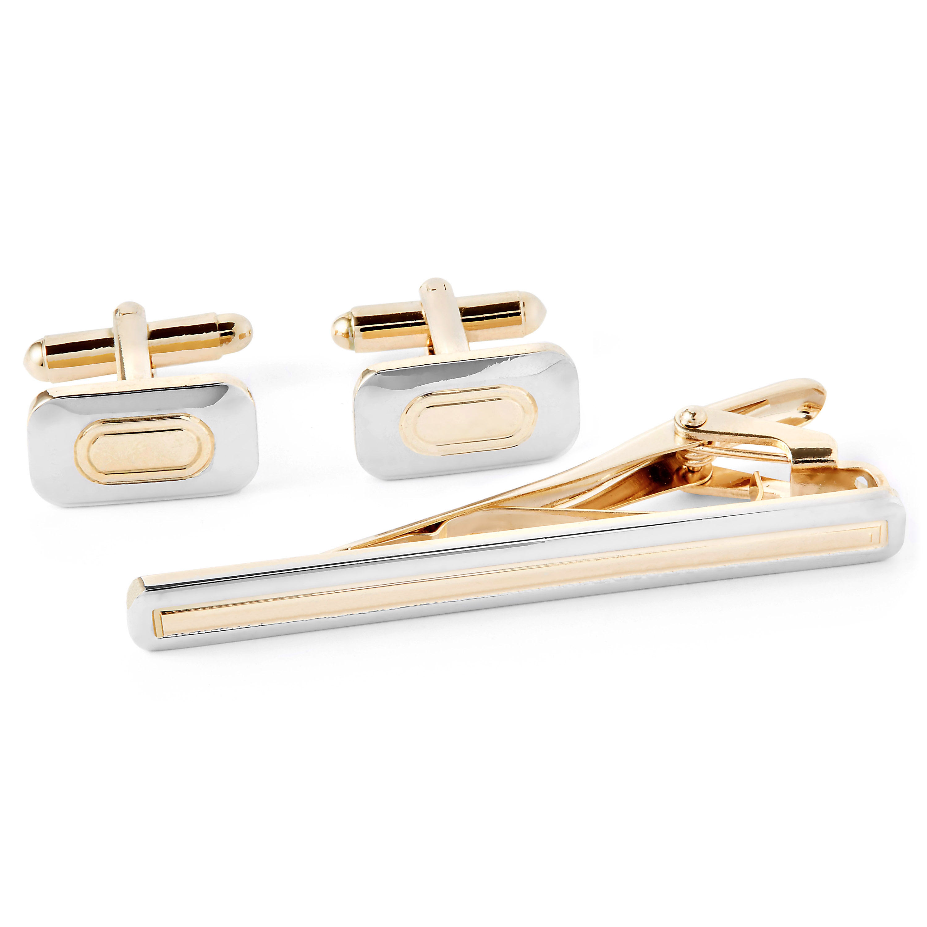 Set minimalista en dorado y plata - 1