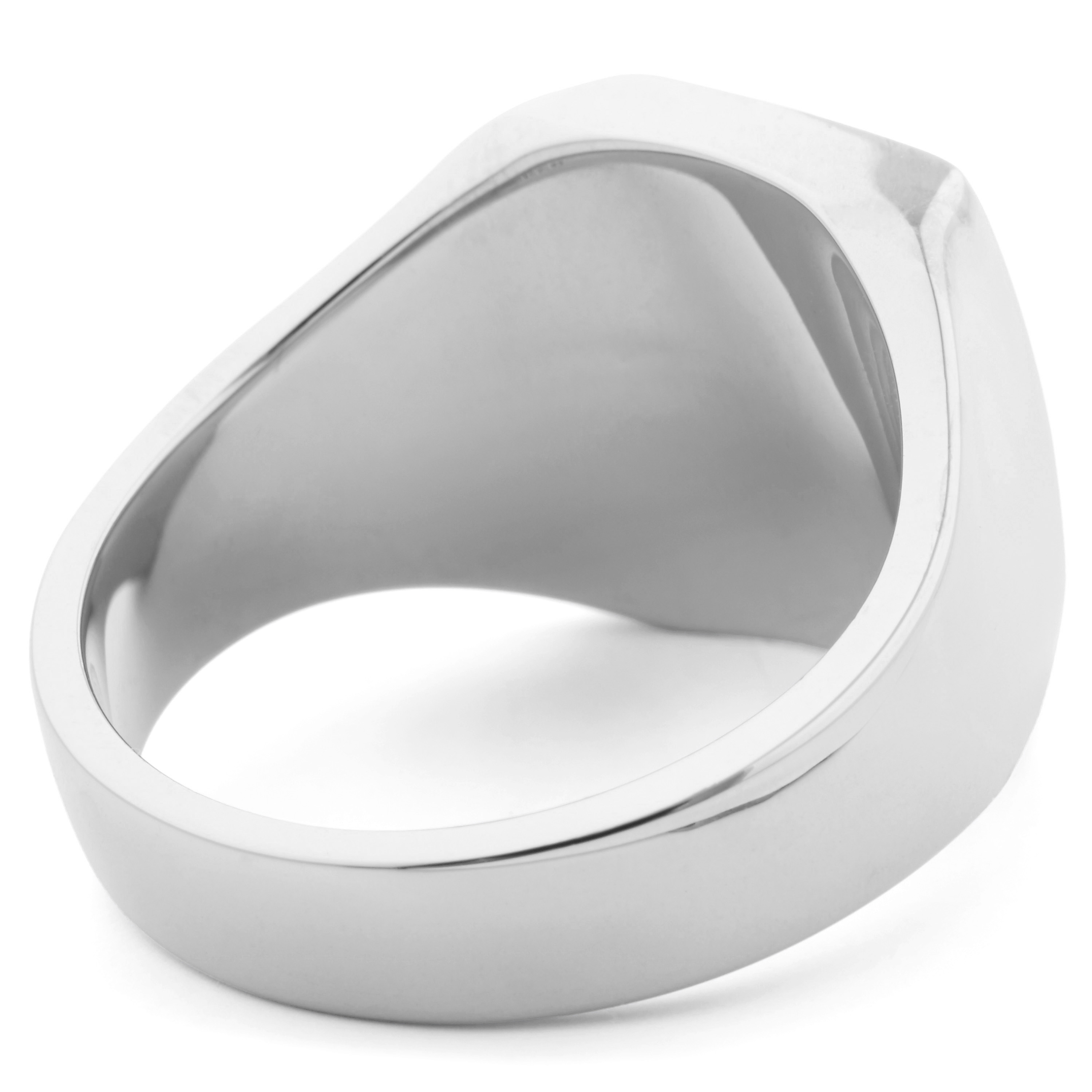 Grote Marina 925 Zilveren Classic Zegelring - 3