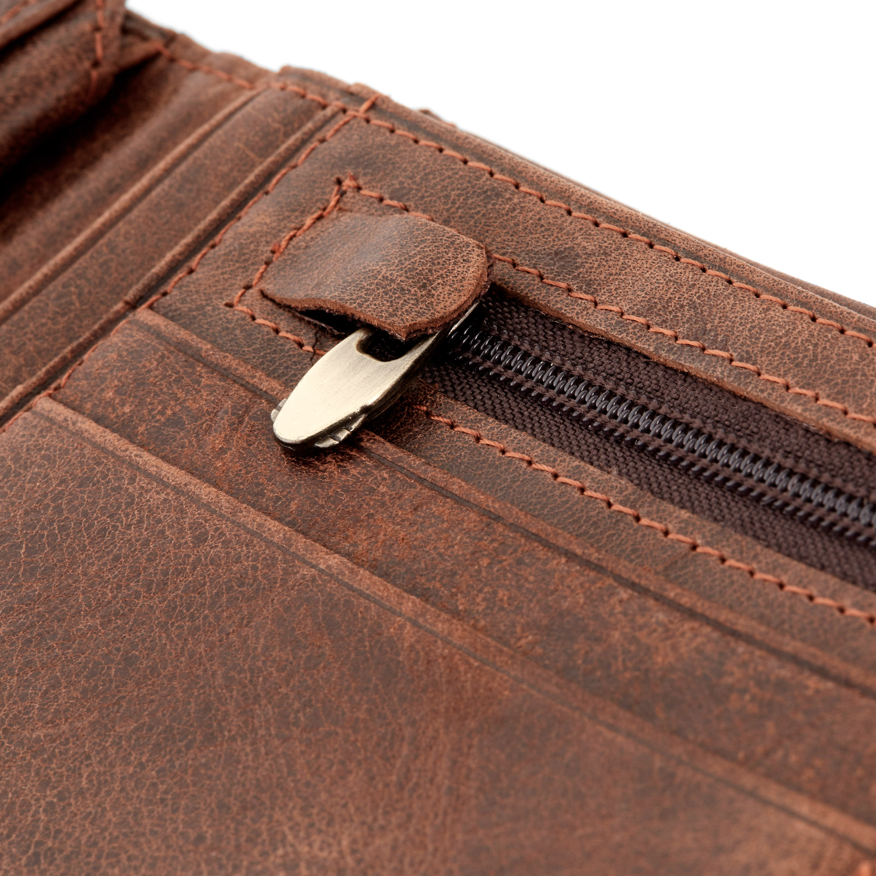 Brown Dual Fold Wallet - 7