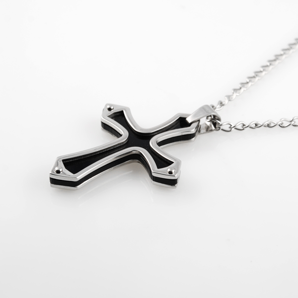 Middelalder Kors Stålhalskæde - 2