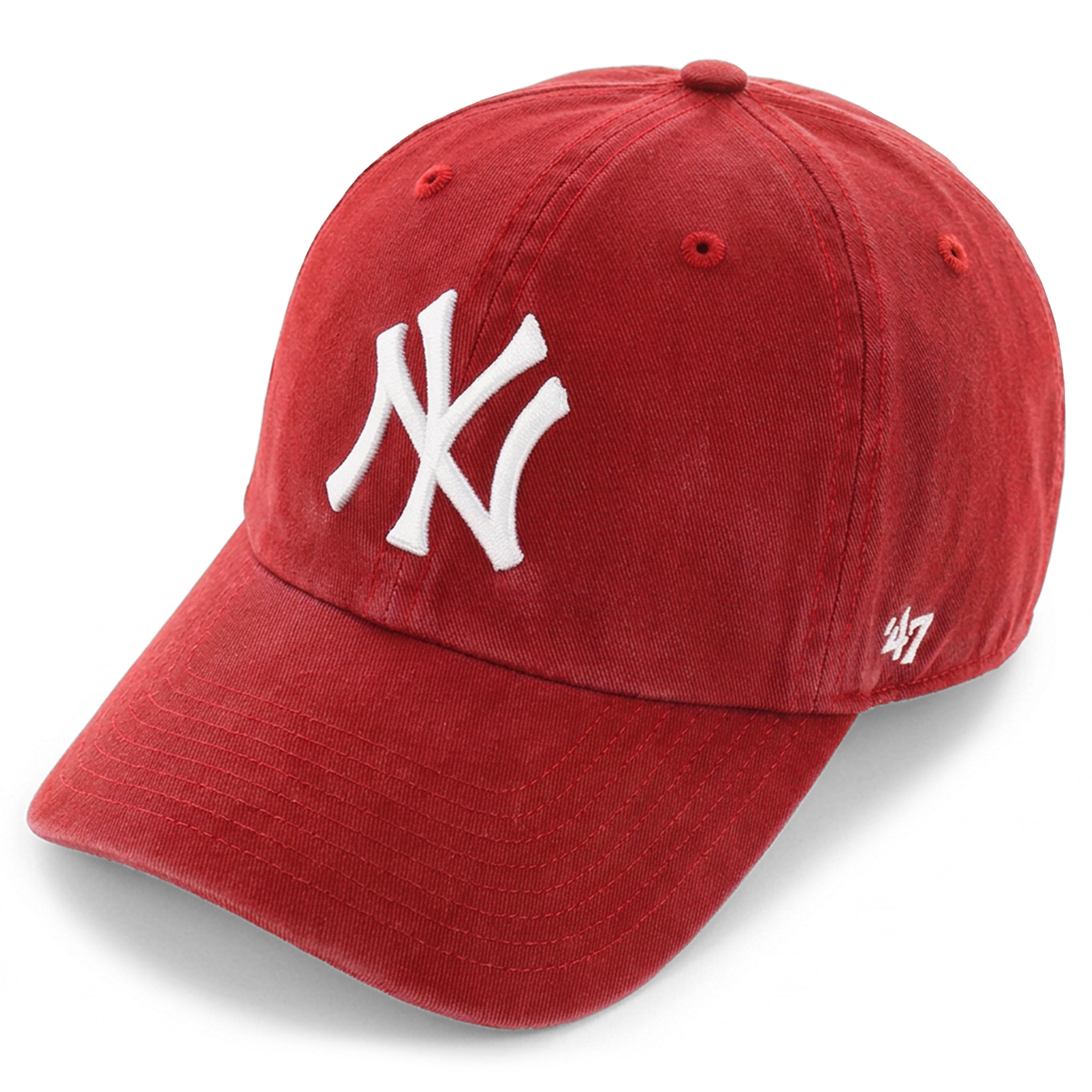 '47 CLEAN UP | Червена бейзболна шапка MLB New York Yankees '47 CLEAN UP | Червена бейзболна шапка MLB New York Yankees
