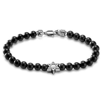 Unity | 6 mm Onyx Star of David Bracelet Unity | 6 mm Onyx Star of David Bracelet