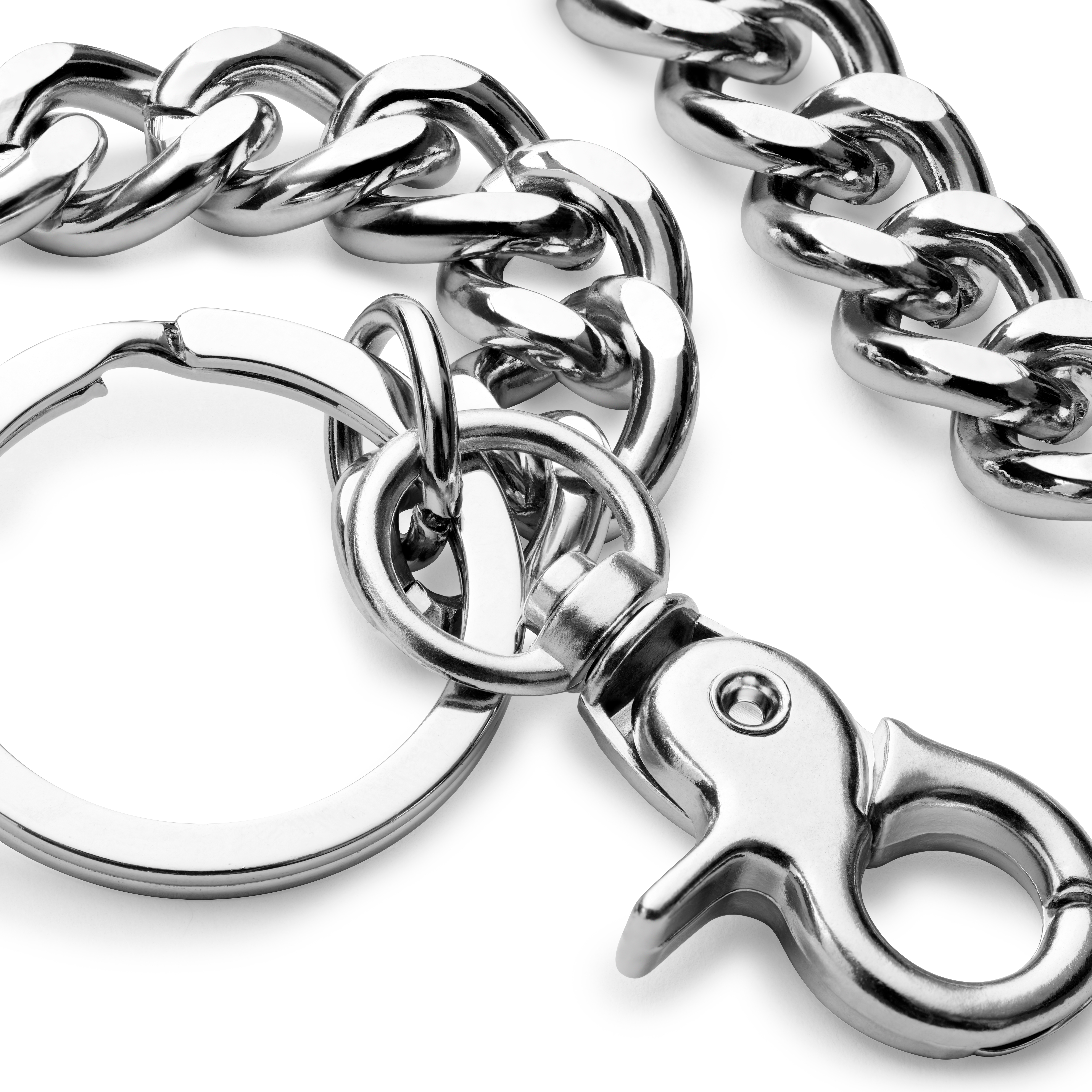 Sølvfarget Kort Krokkjede - 5