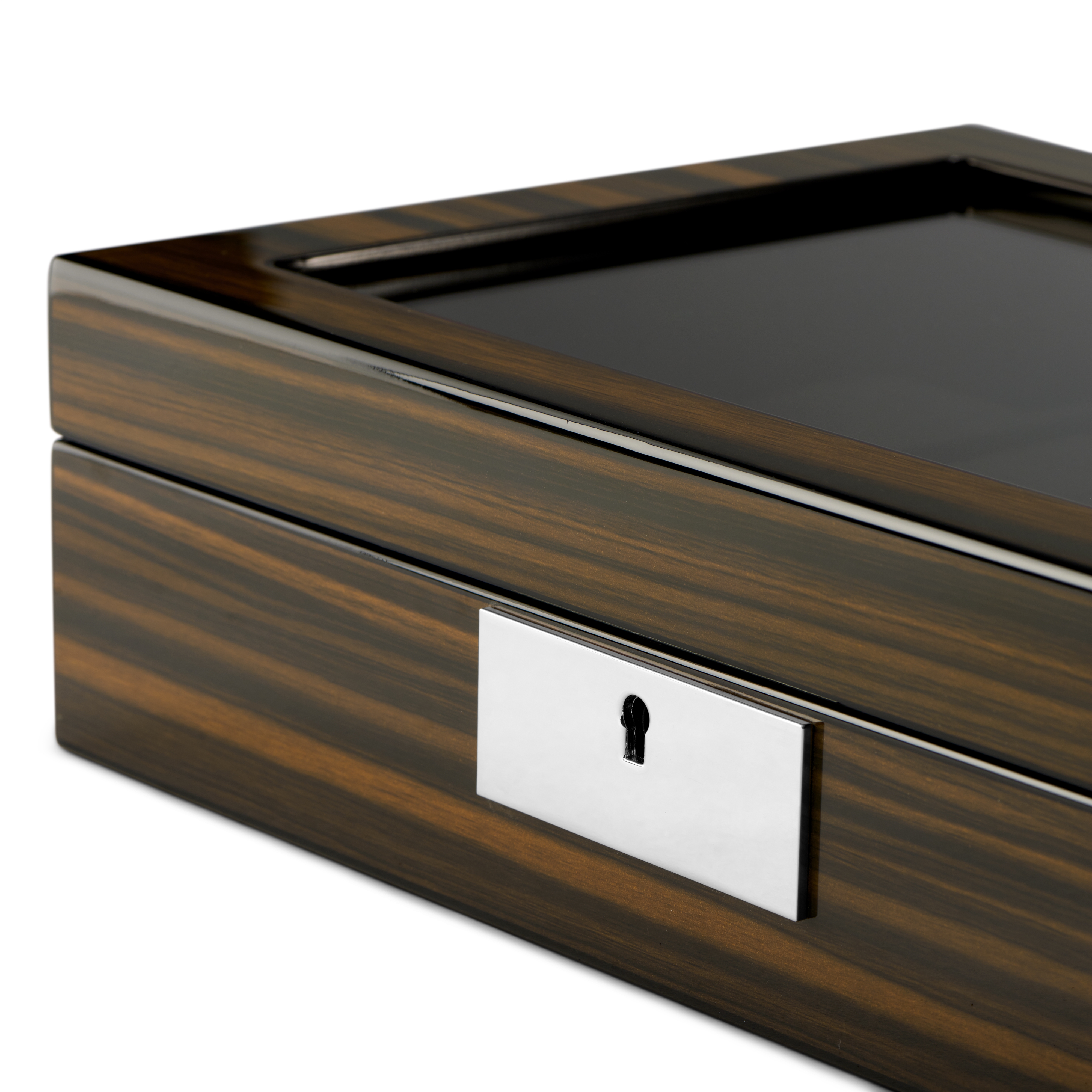 Watch Display Case for 10 Watches with Glass Window & Key - 4