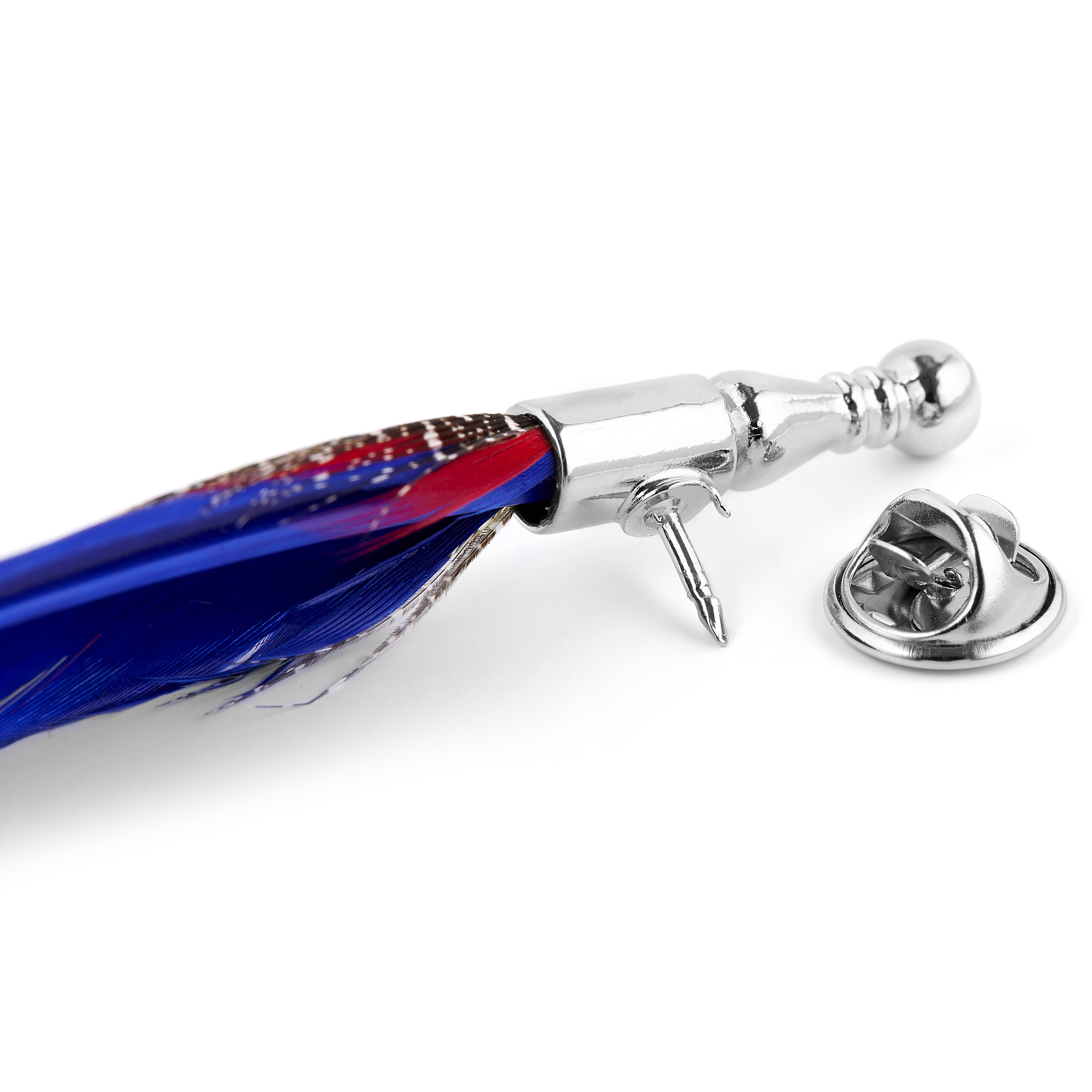 Blue Feather Lapel Pin - 3