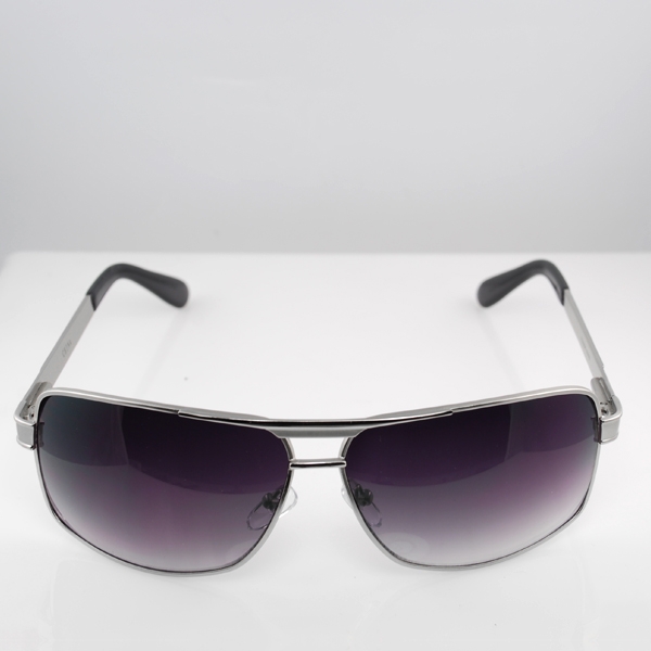 Sølv/Lilla Store Moderne Solbriller - 2